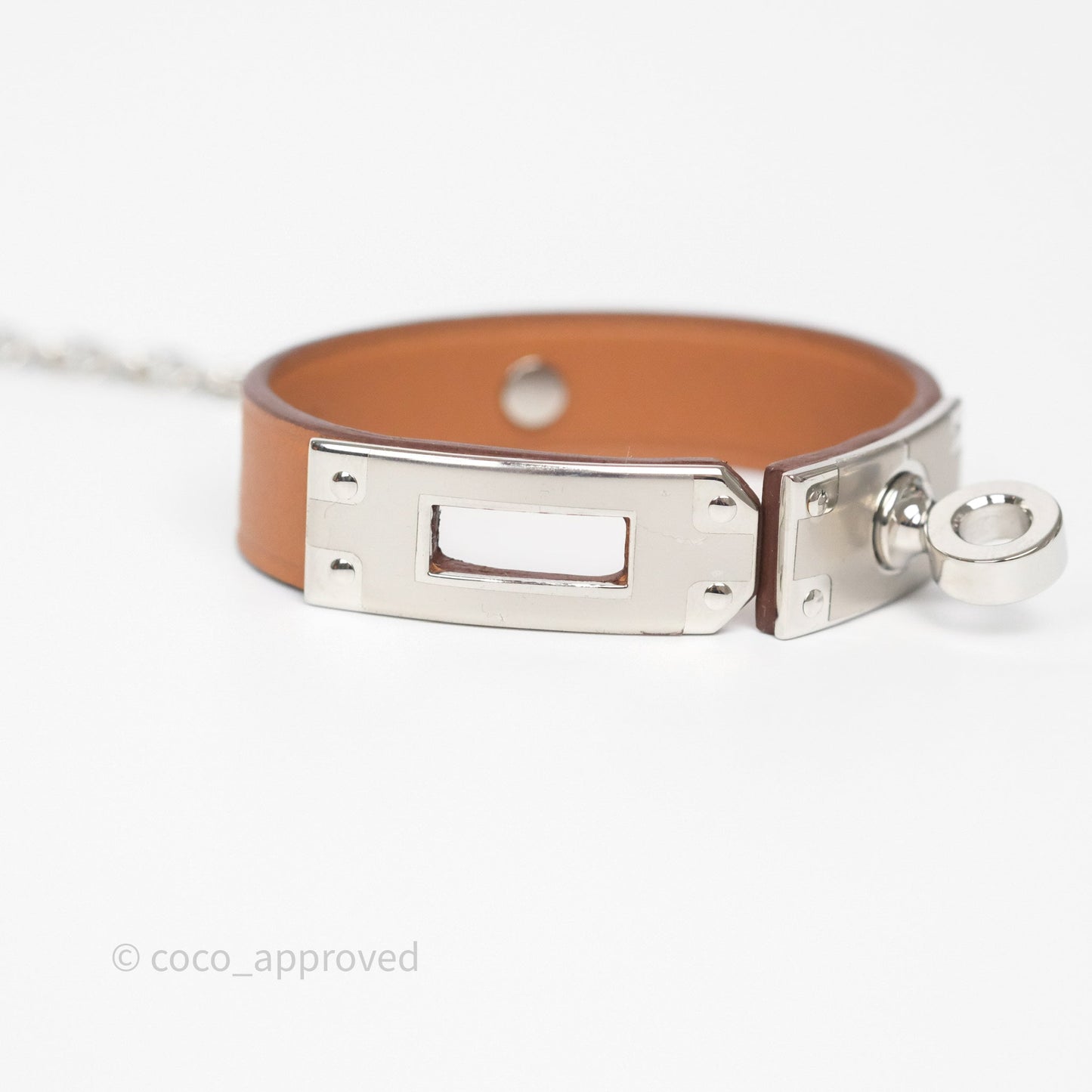 Hermès Kelly Glove Clip Gold Swift Palladium Hardware