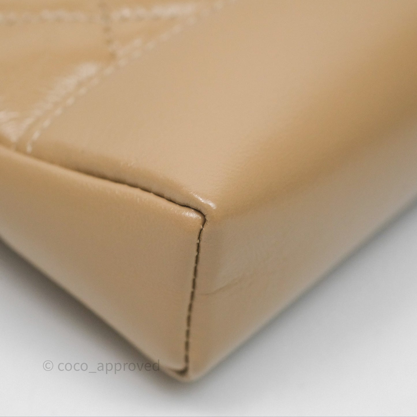 Chanel Nano 31 Beige Shiny Lambskin Gold Hardware