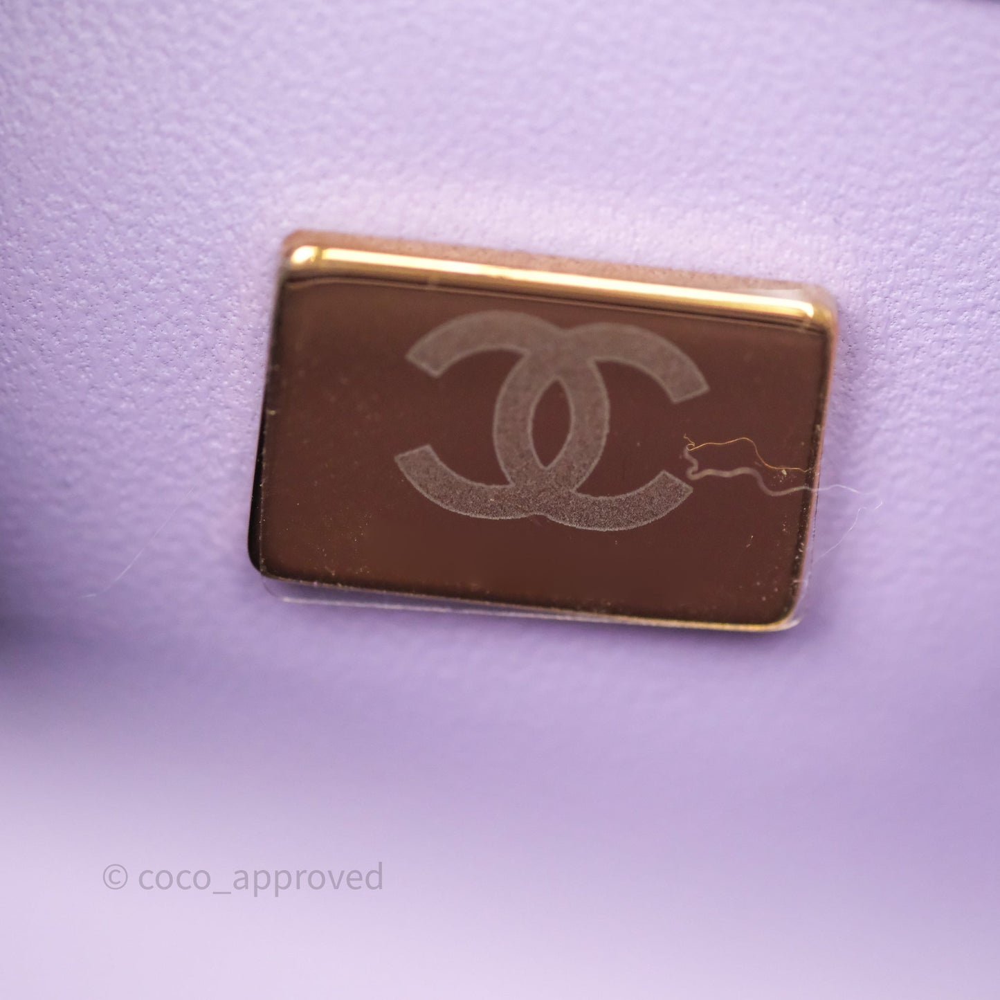 Chanel Heart Crush Mini Flap Bag Lilac Purple Caviar Aged Gold Hardware