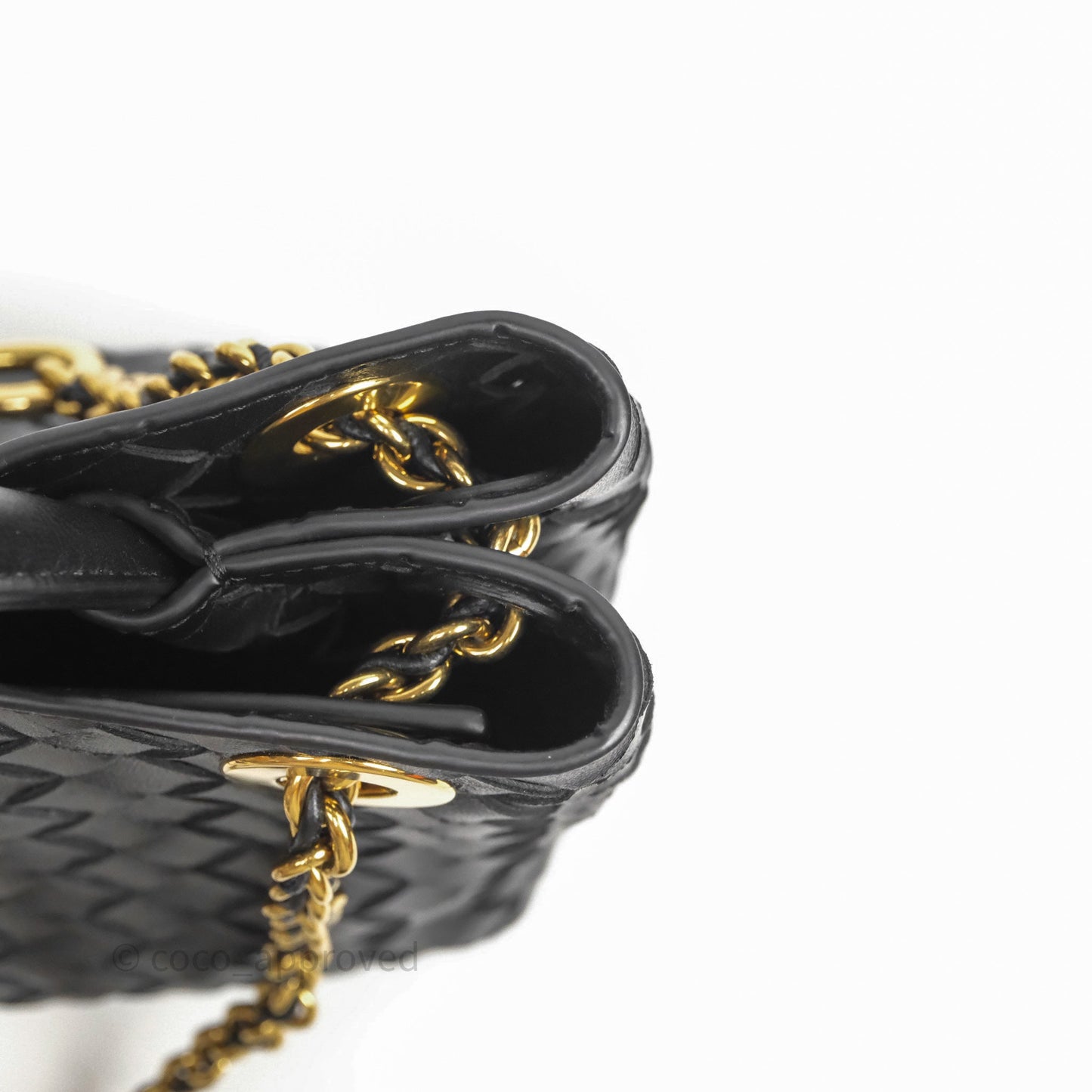 Bottega Veneta Small Andiamo Bag Black Intrecciato Lambskin