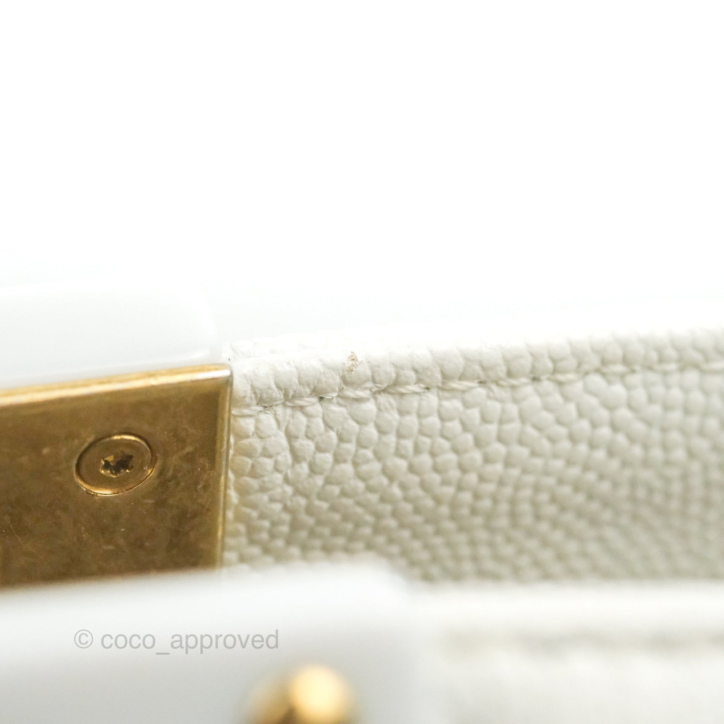 Chanel A Real Catch Shopping Bag White Caviar