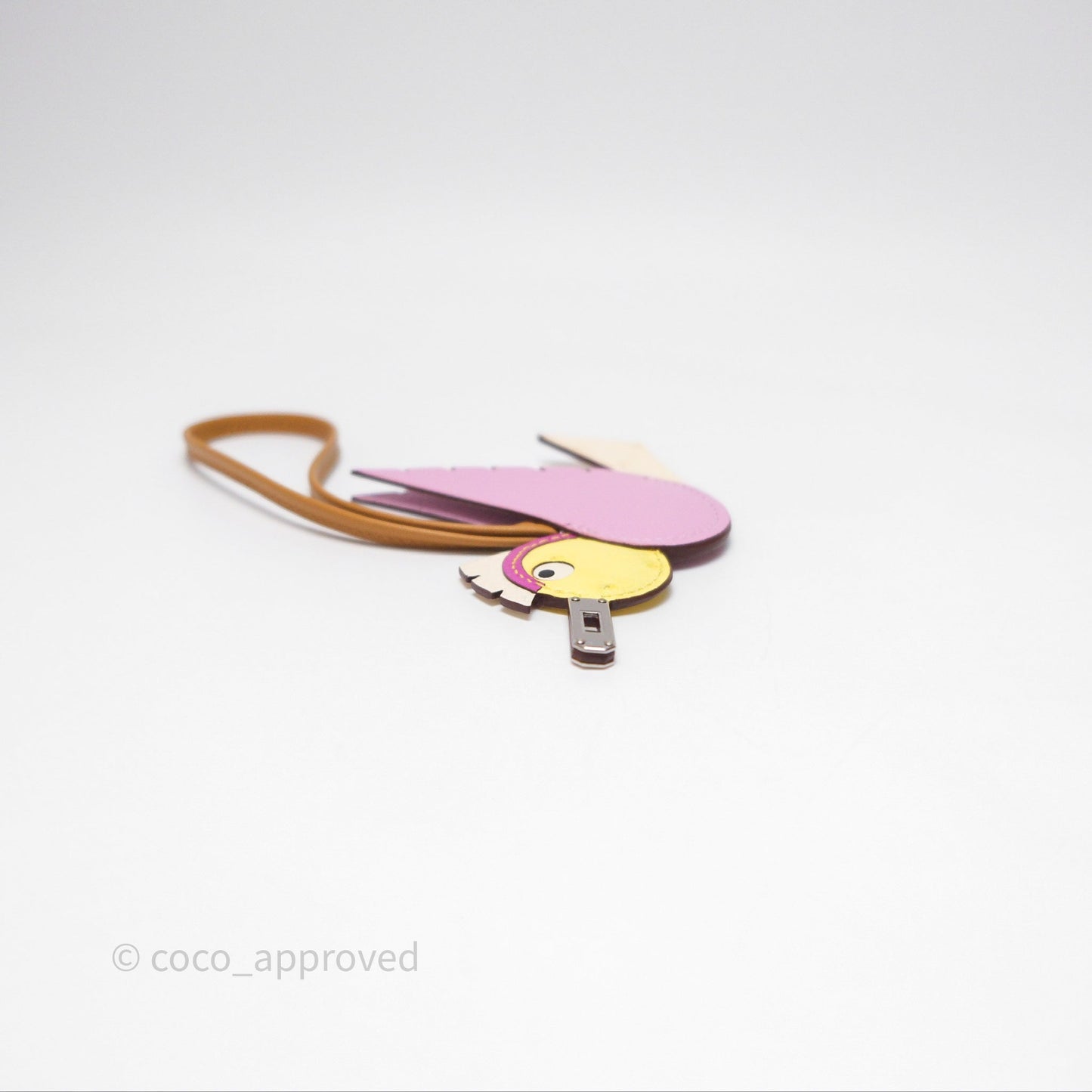 Hermes Ostrich Epsom Swift Birdy Bag Charm