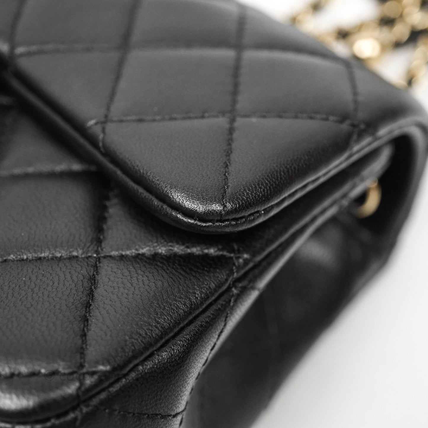 Chanel Ball Crush Mini Rectangular Black Lambskin Gold Hardware