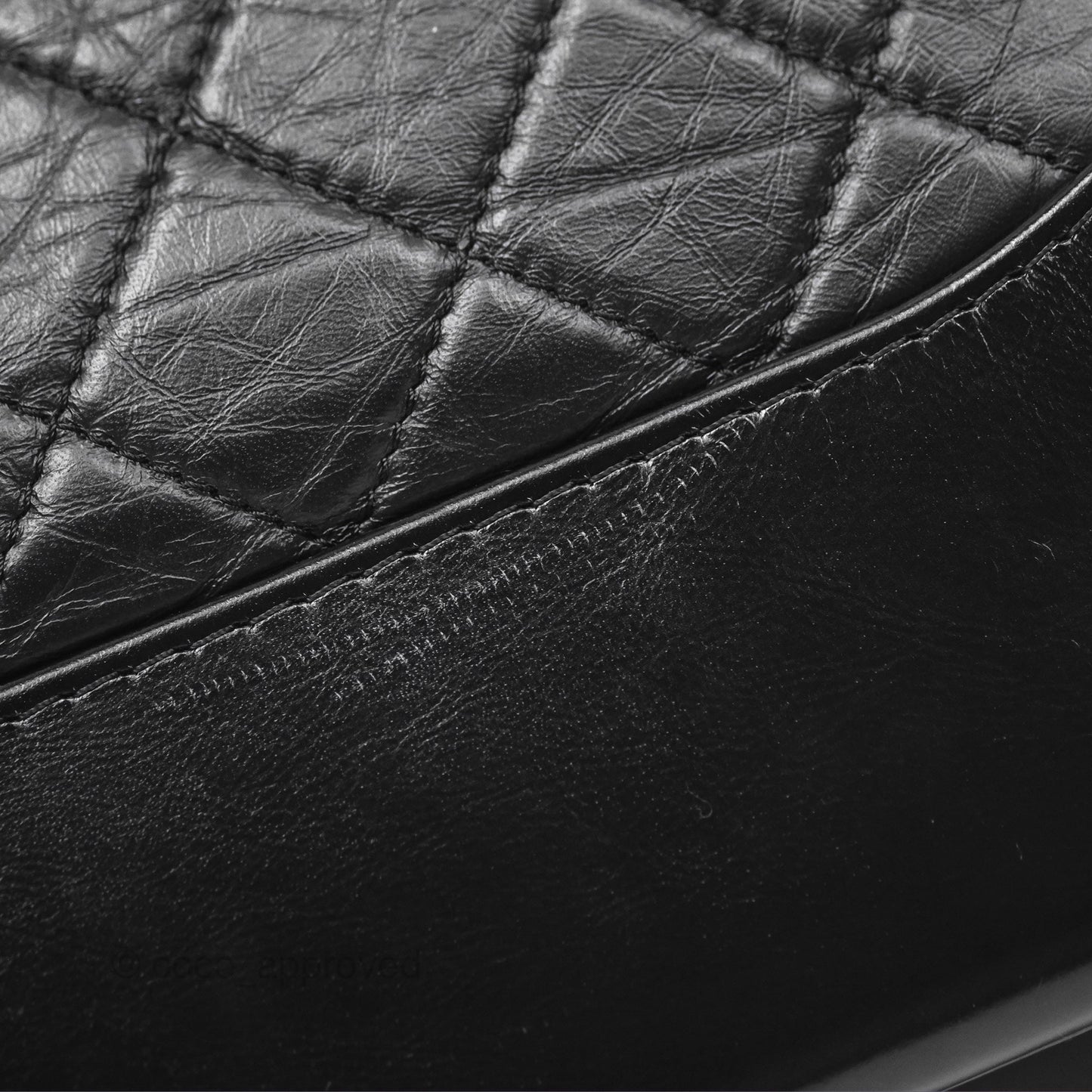 Chanel New Medium Gabrielle Hobo Quilted Black Aged Calfskin