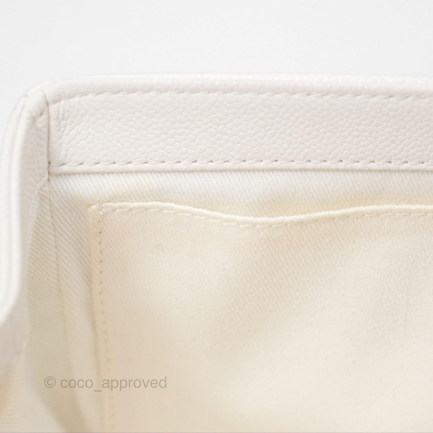 Chanel Quilted Small Business Affinity Flap White Caviar Gold Hardware