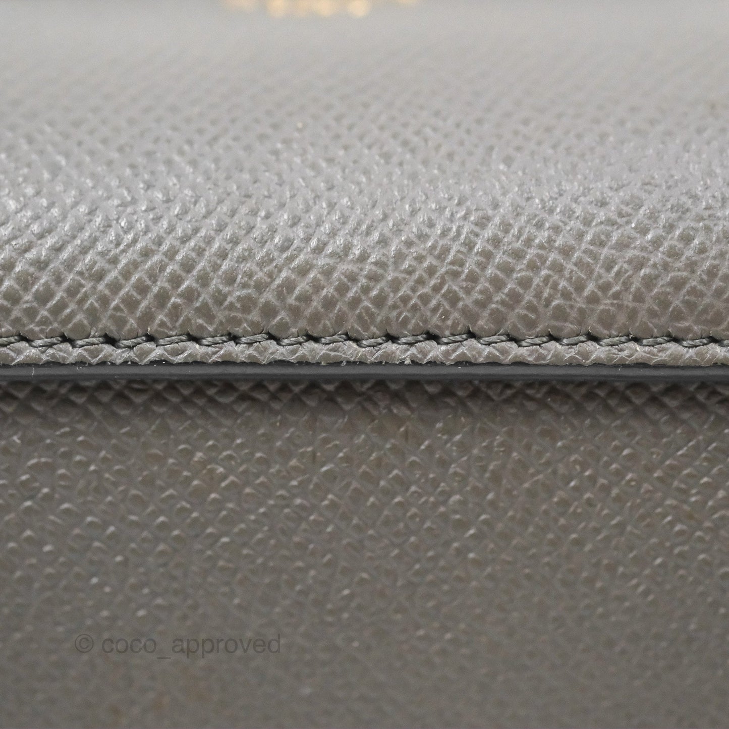 Celine Pico Belt Bag Grey Grained Calfskin Gold Hardware