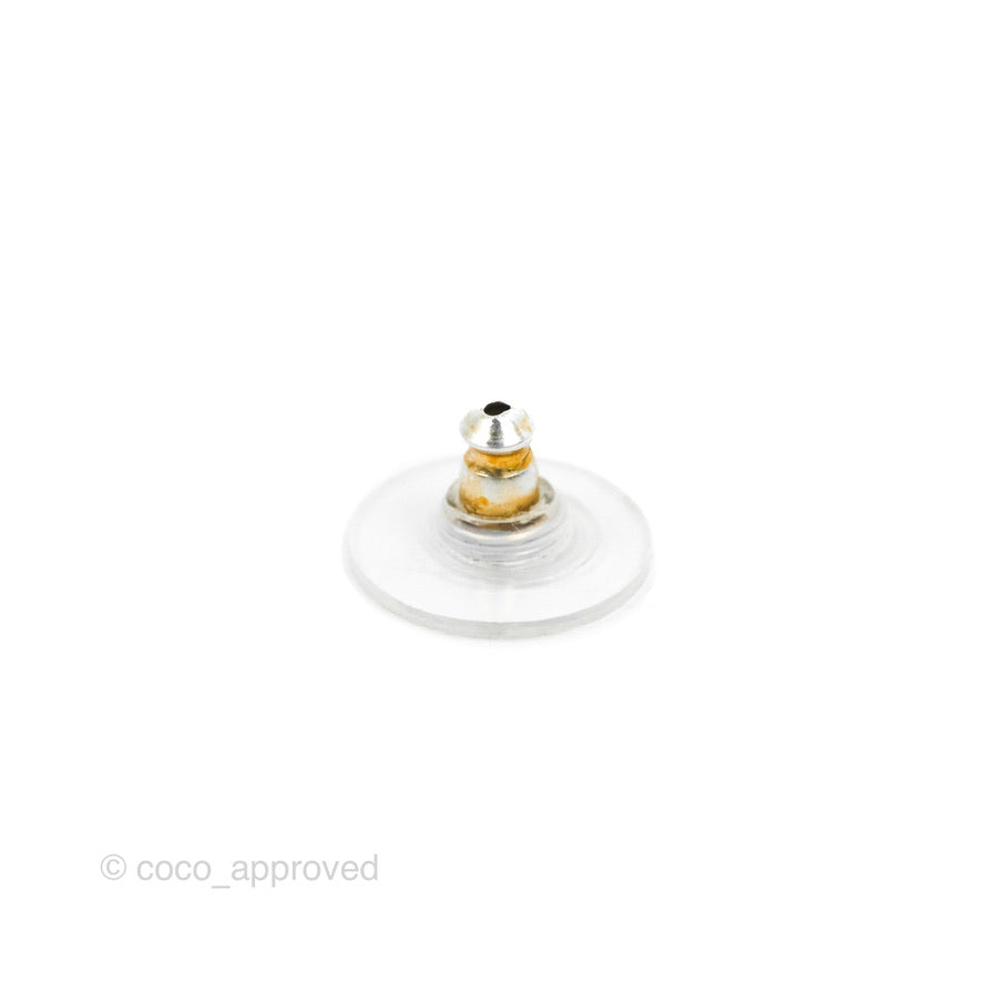 Chanel Crystal CC Earrings Gold Tone 20A