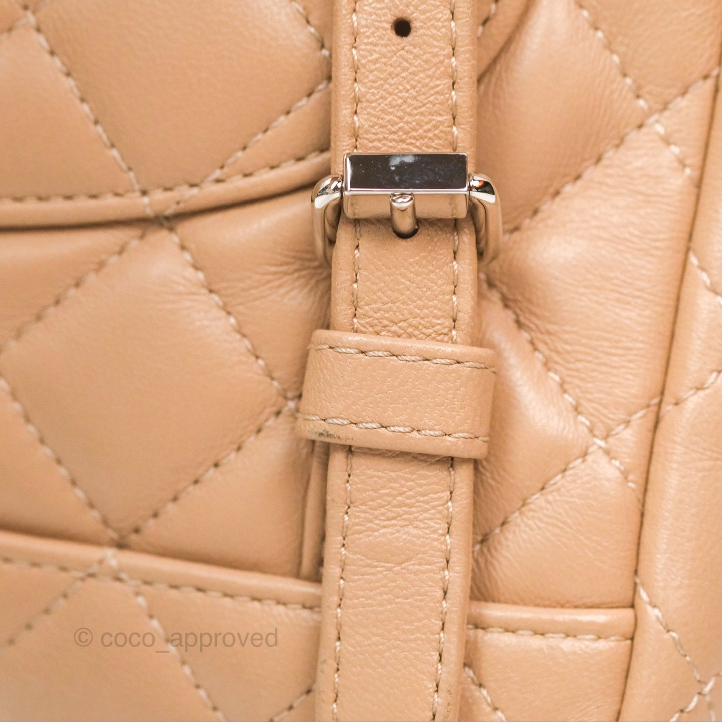Chanel Quilted Small Urban Spirit Backpack Beige Lambskin Silver Hardware