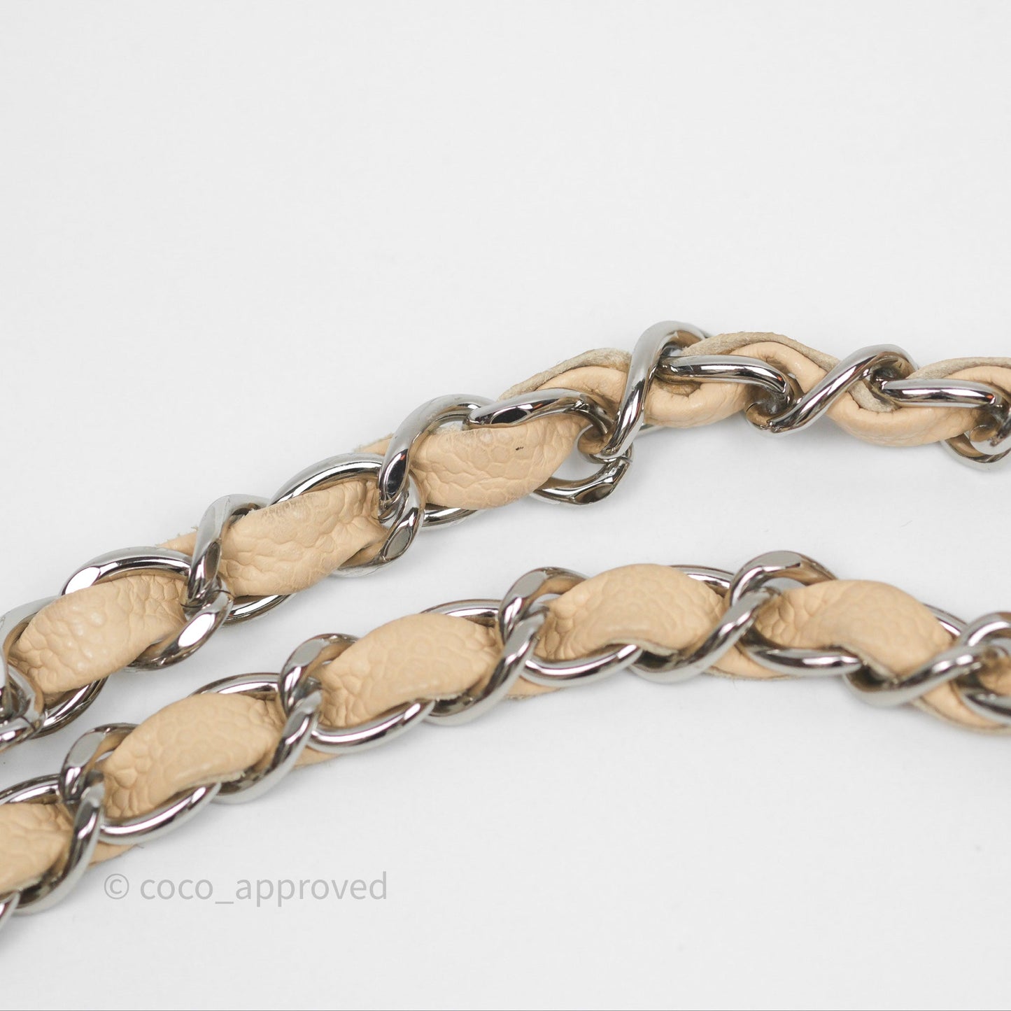 Chanel Jumbo Single Flap Beige Caviar Silver Hardware