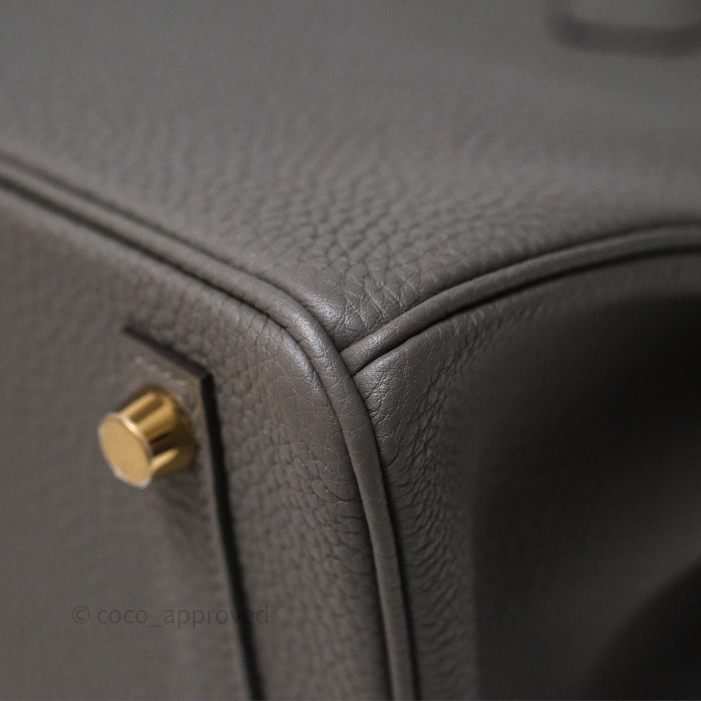 Hermès Birkin 25 Retourne Gris Meyer 0L Togo Gold Hardware