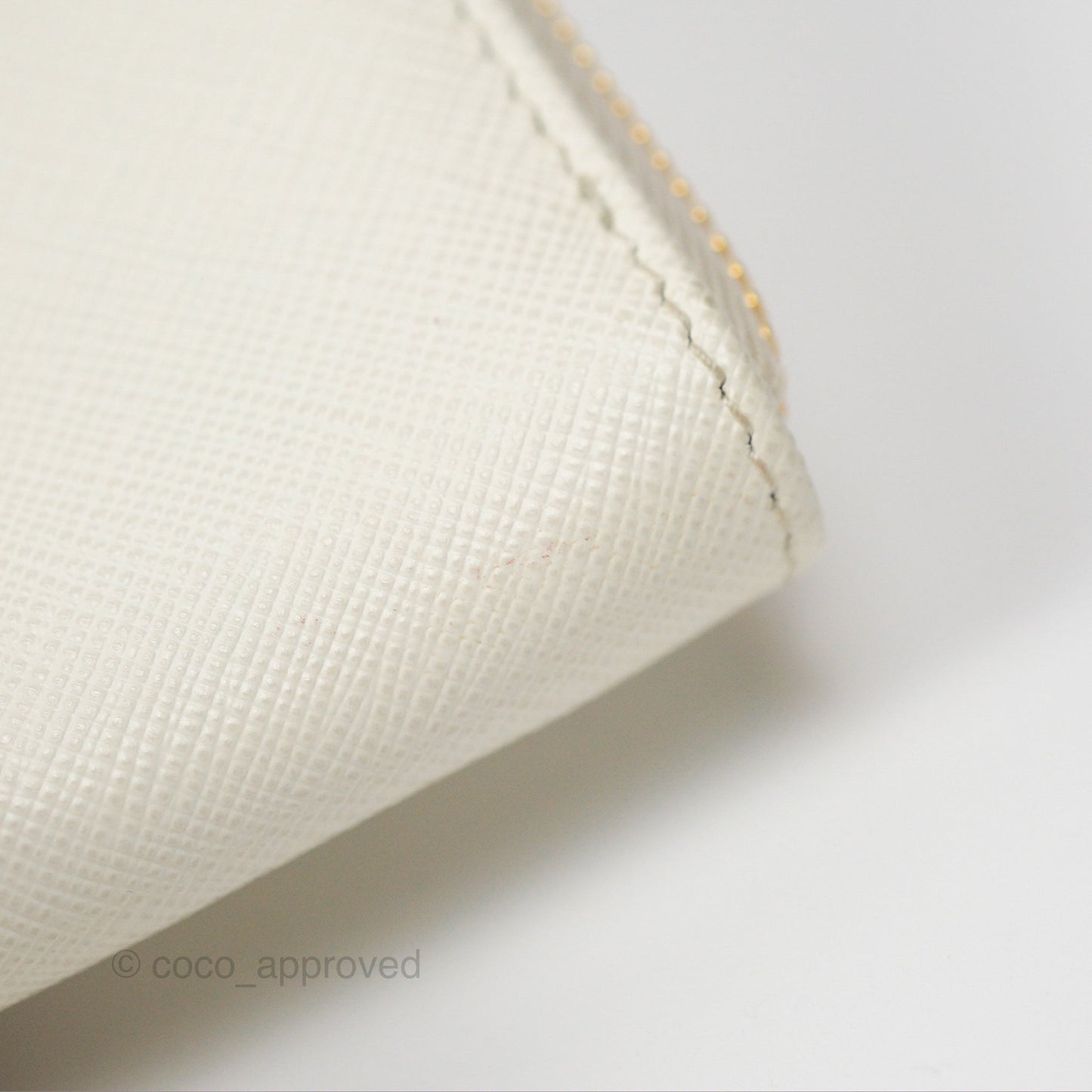 Prada Re-Edition 2005 Ivory White Saffiano Leather Bag Gold Hardware