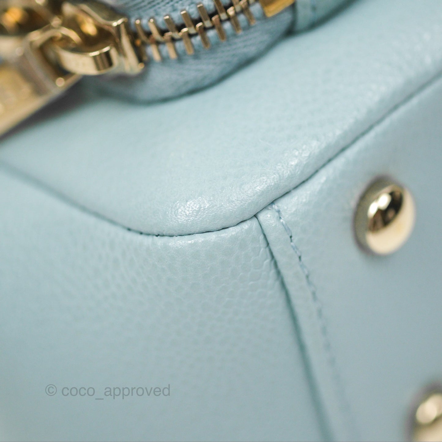 Chanel Quilted Small Business Affinity Flap Blue Caviar Gold Hardware
