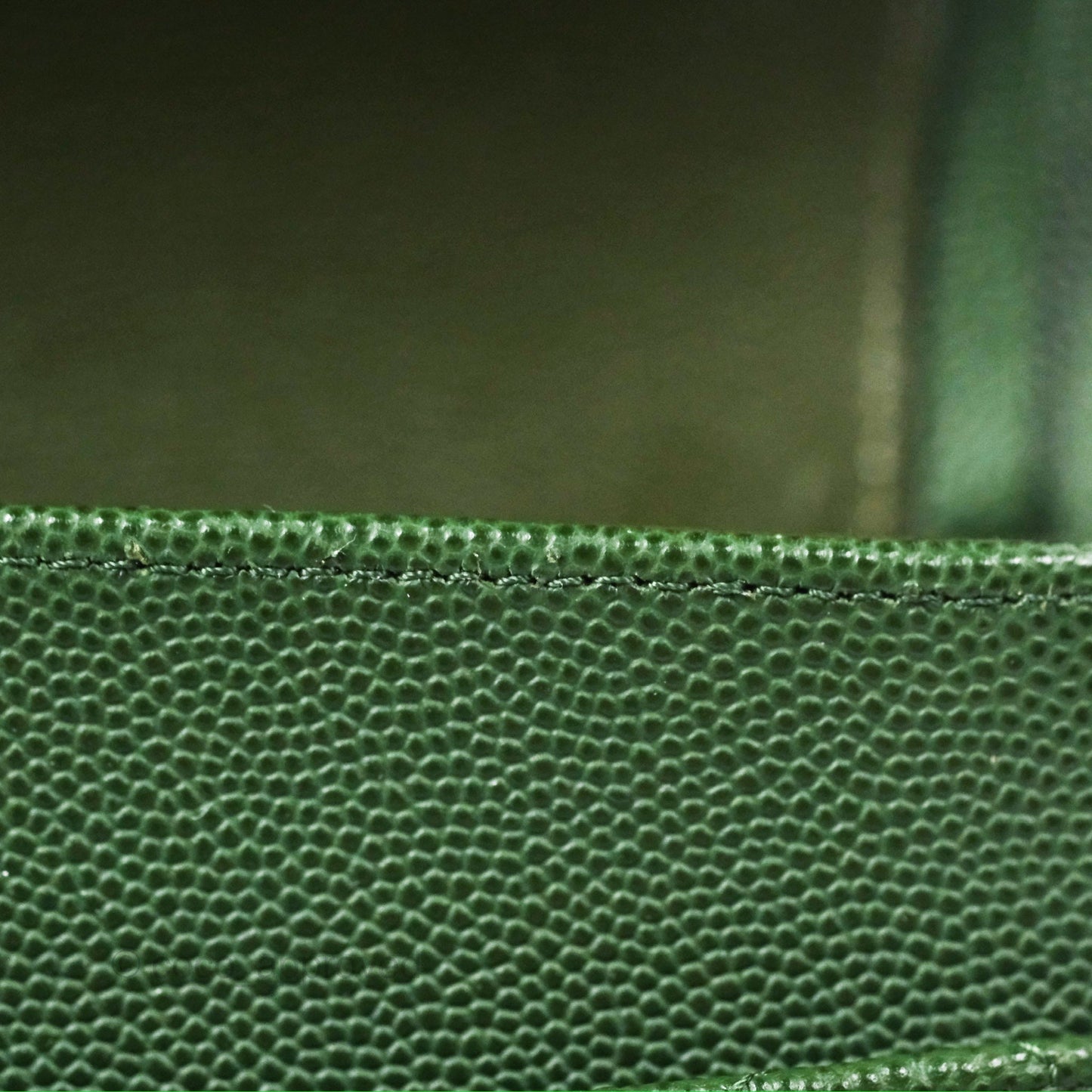 Chanel Classic M/L Medium Flap Quilted Dark Green Caviar Silver Hardware