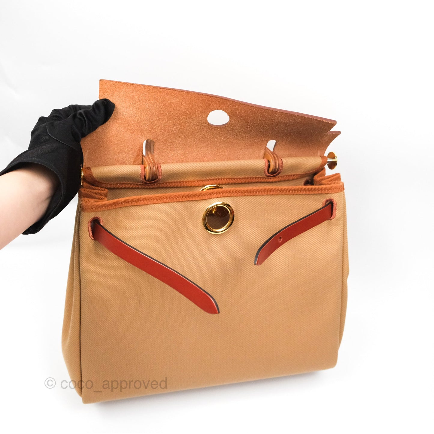 Hermès Herbag Zip 31 Retourne Chai 0M/ Natural Sable 21/ Fauve 34/ Cuivre 6C