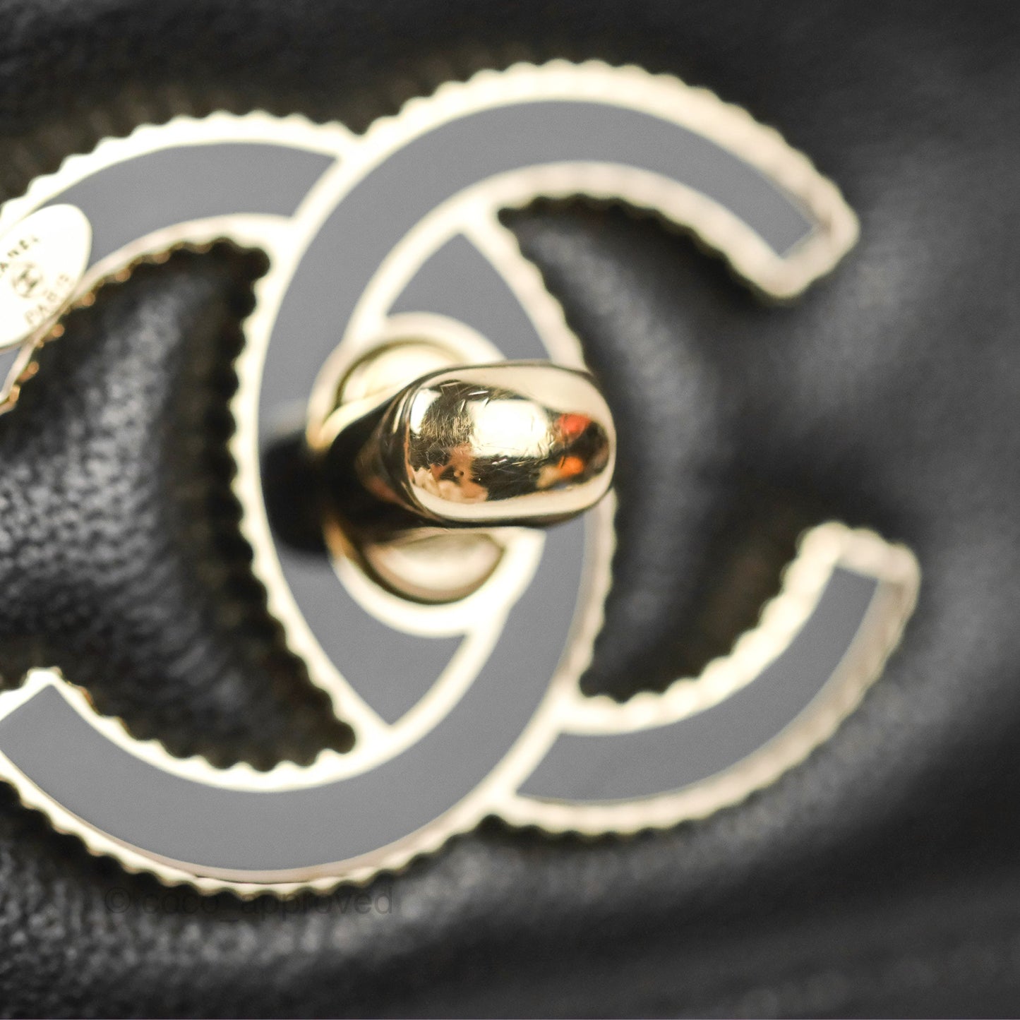 Chanel Chevron Mademoiselle Flap Bag Black Sheepskin Gold Hardware