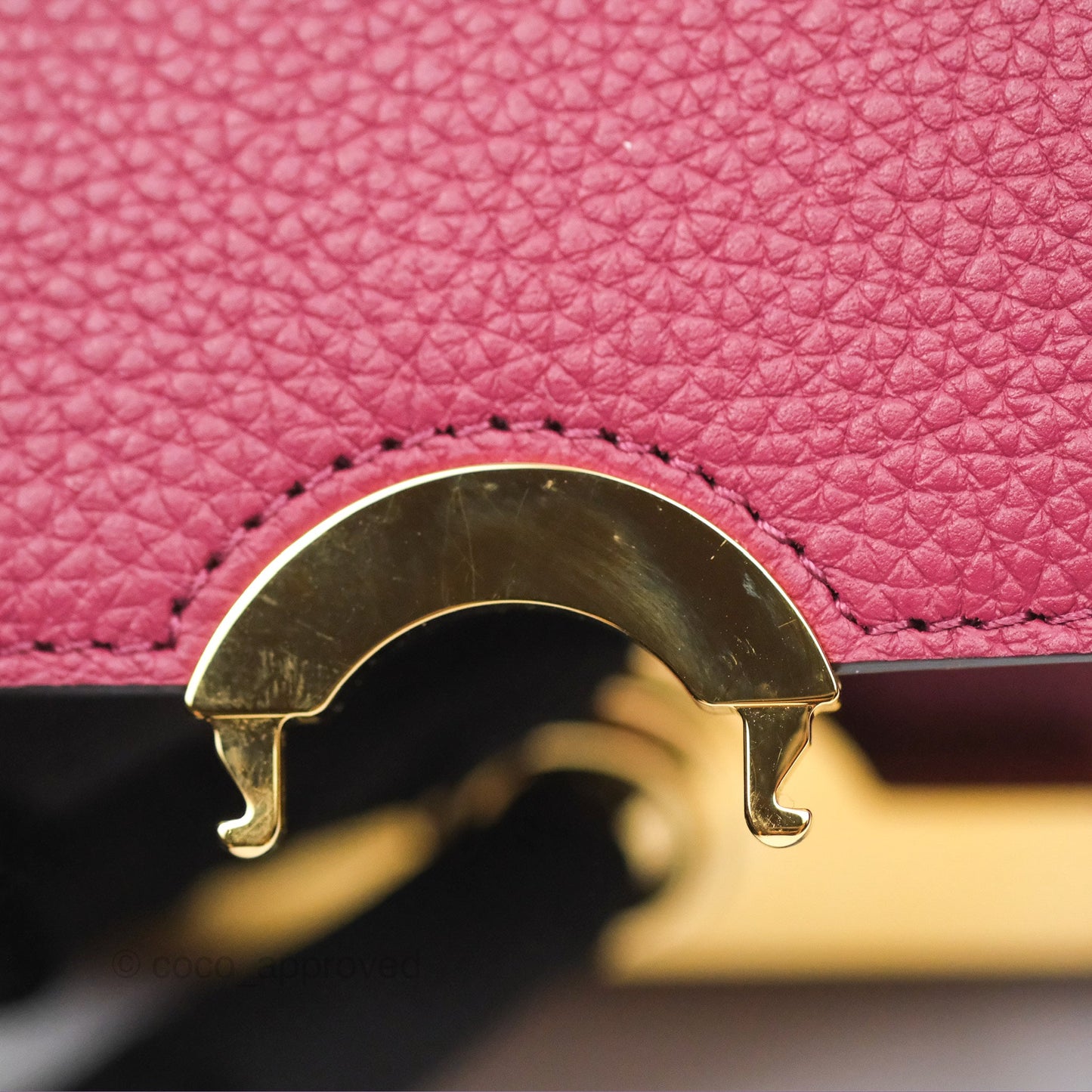 Moynat Réjane Nano Litchi Taurillon Blush Leather