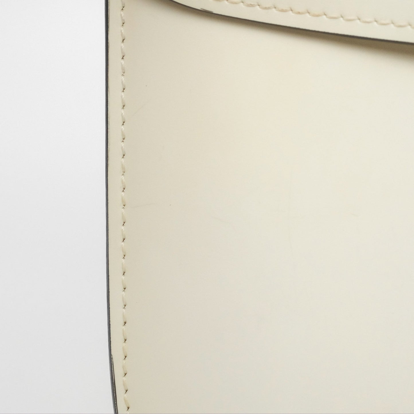 Celine Medium Classic Box Flap White Patent Gold Hardware