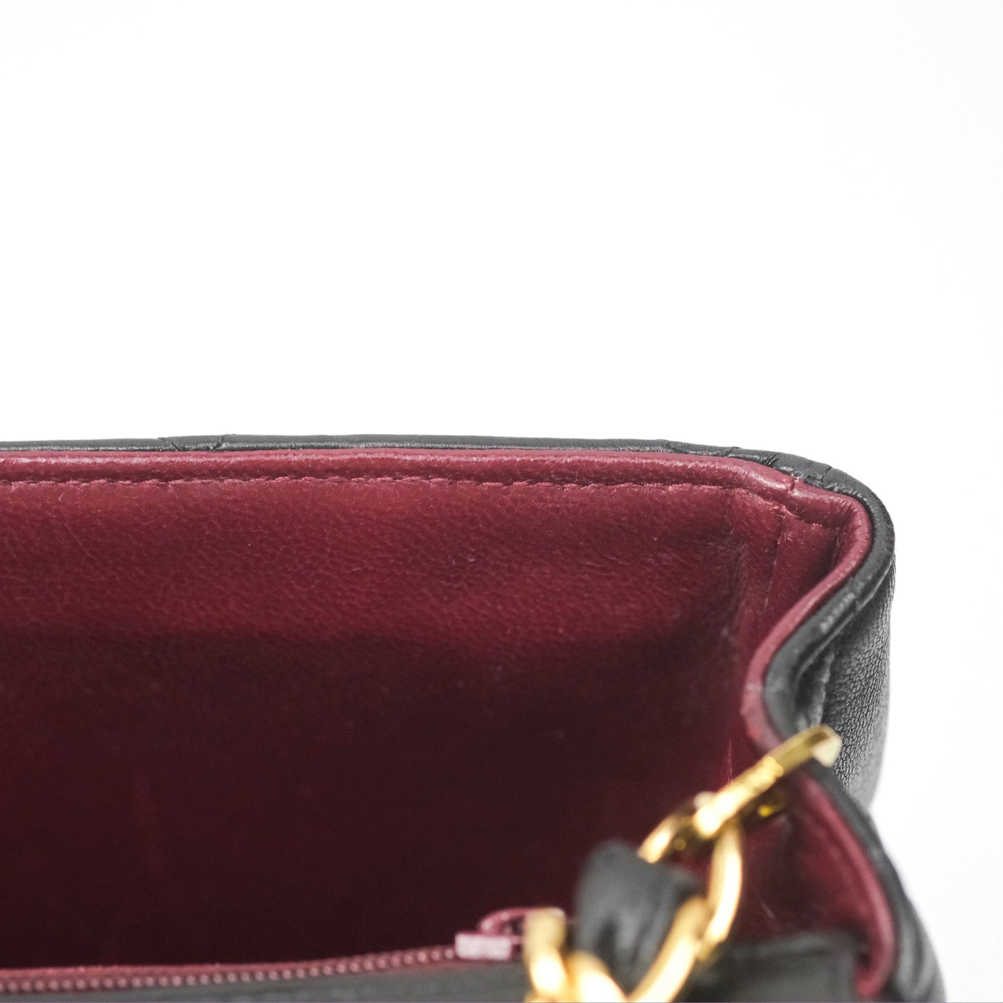 Chanel Vintage Flap Bag Black Lambskin 24K Gold Hardware