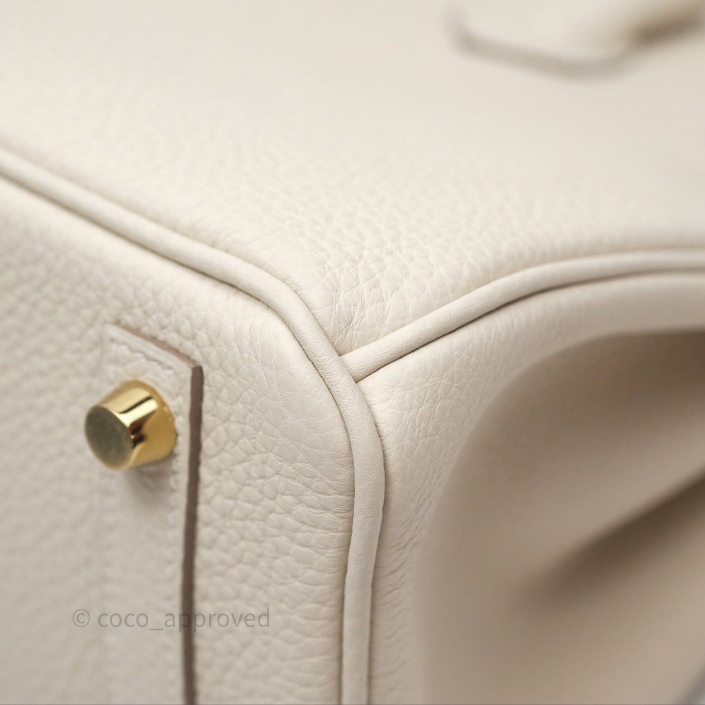 Hermes Birkin 25 Craie Togo Gold Hardware
