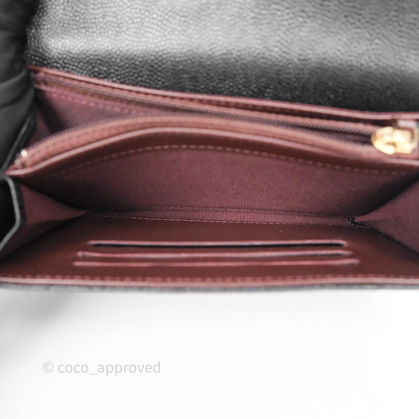 Chanel Classic Medium Flap Wallet Quilted Black Caviar Gold Hardware