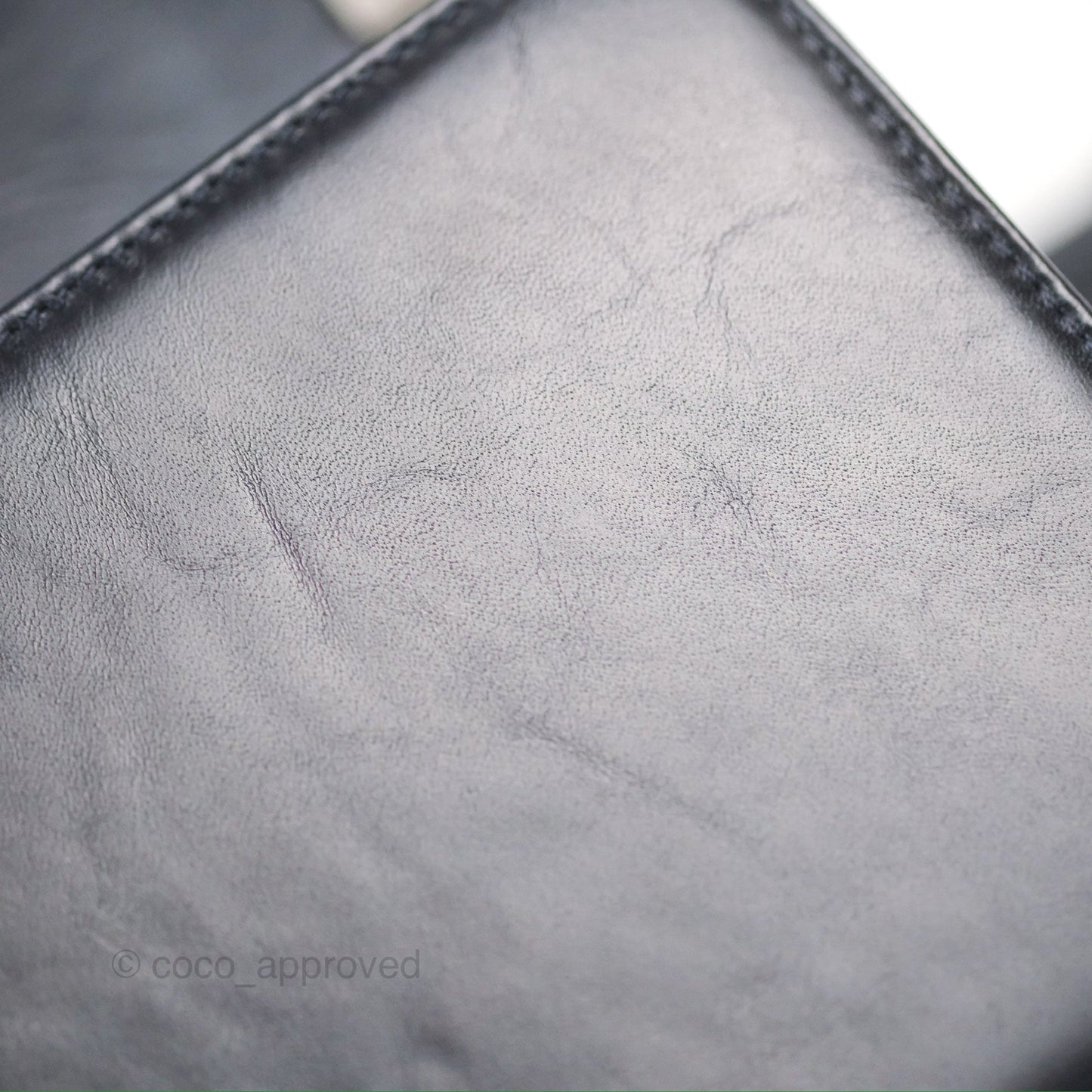 Chanel Small Chain Around Boy Dark Navy Glazed Calfskin Ruthenium Hardware
