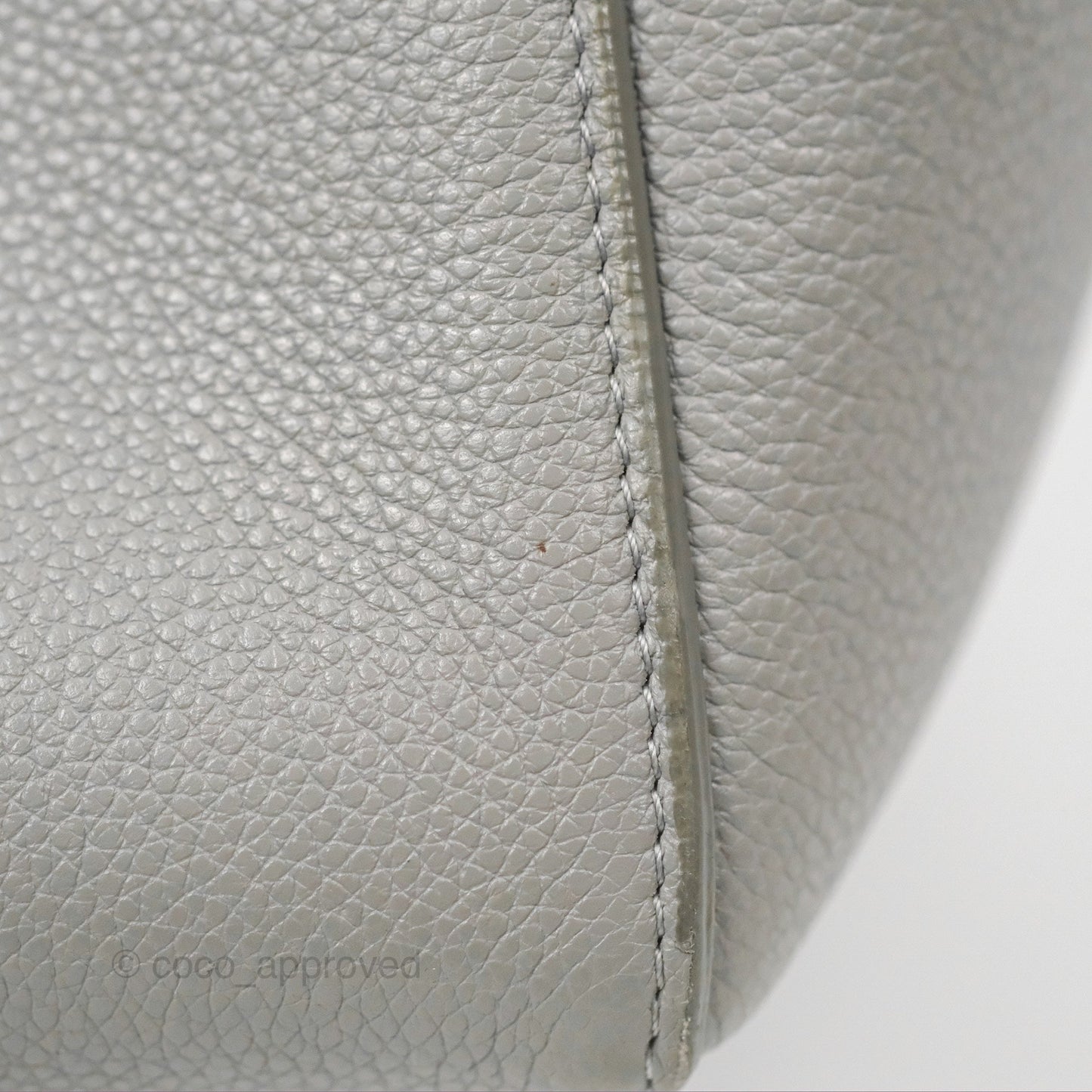 Celine Sangle Bucket Bag Grained Calfskin Grey
