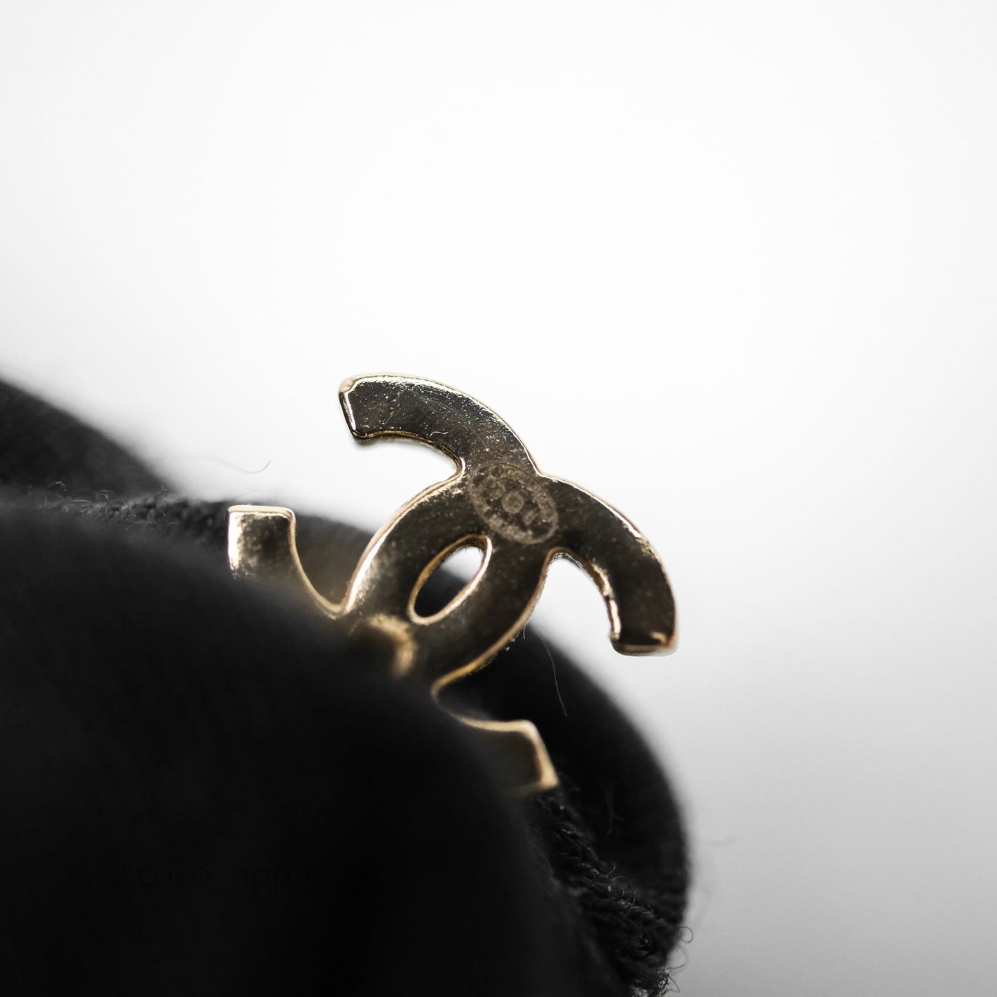 Chanel Crystal CC Clover Earrings Gold Tone 20B