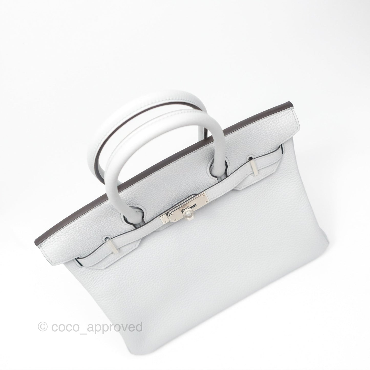 Hermès Birkin 30 Retourne Blue Pale Clemence Palladium Hardware