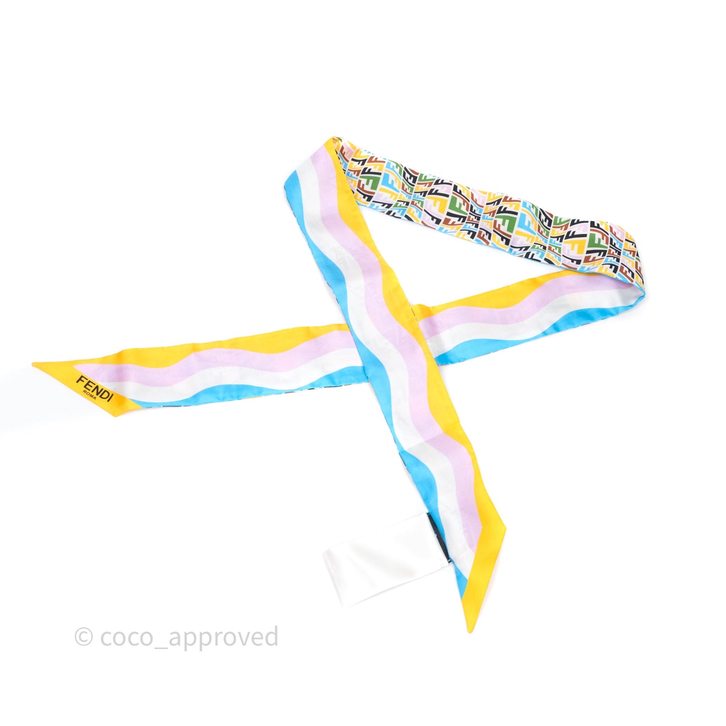 Fendi Multicolor FF Print Wrappy/ Woven Silk Scarf