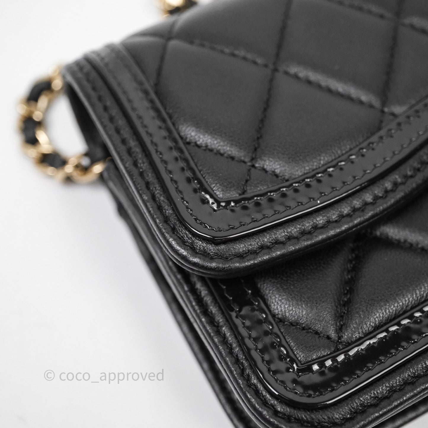 Chanel Mini Flap Bag Black Lambskin Gold Hardware