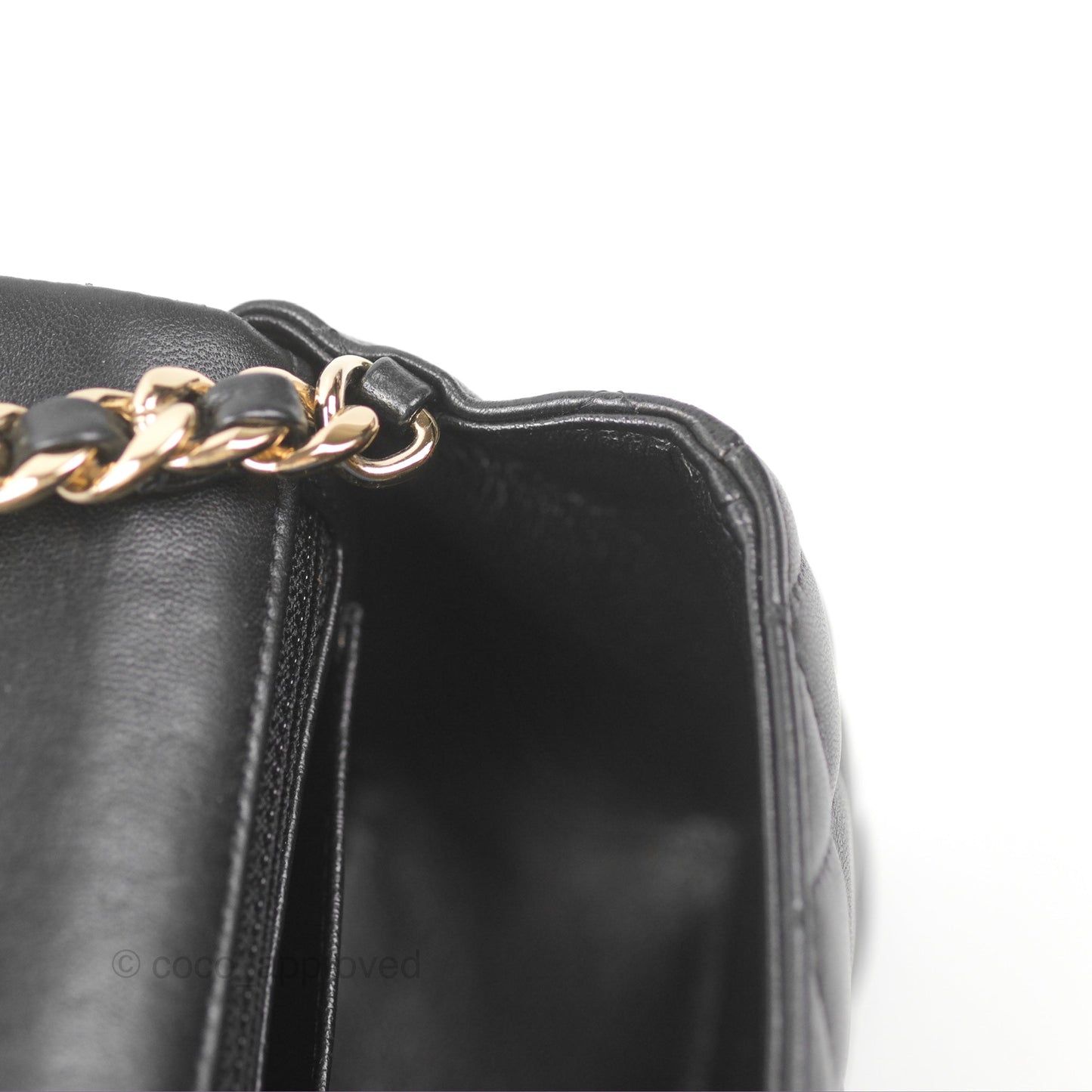 Chanel Quilted Mini Rectangular Flap With Charms Black Lambskin Gold Hardware 21C