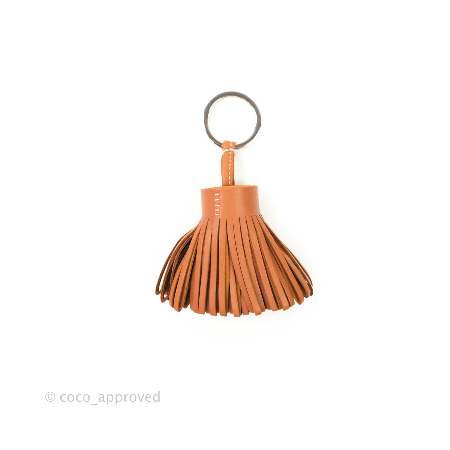 Hermès Gold Lambskin Leather Carmen Key Ring