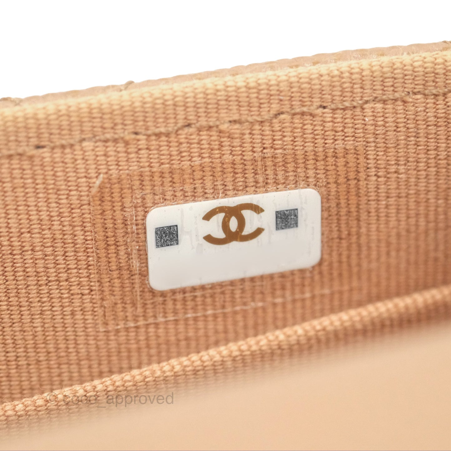 Chanel CC Chain Clutch with Chain Beige Caviar Gold Hardware