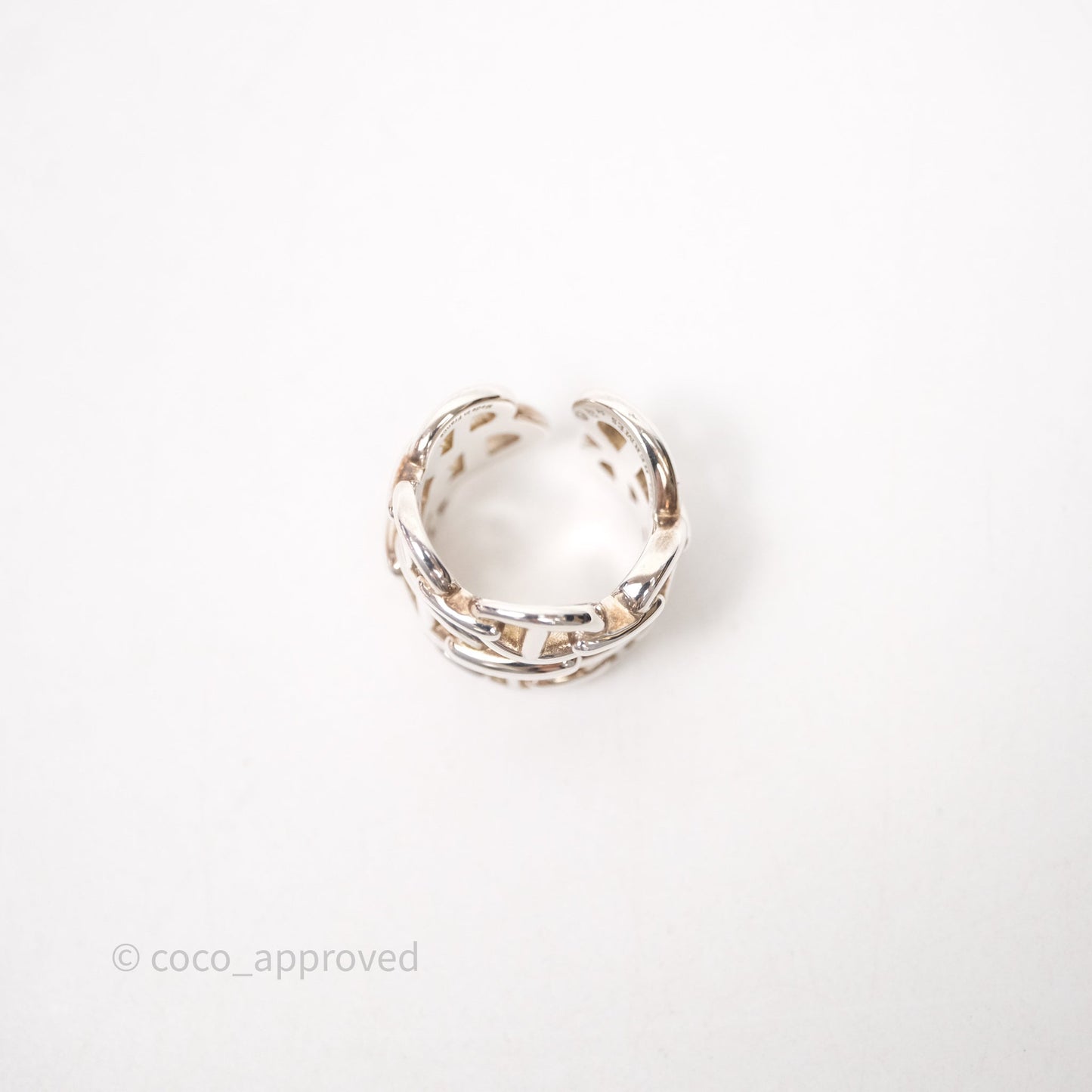 Hermès Chaine d'ancre Enchainee Ring Size 54