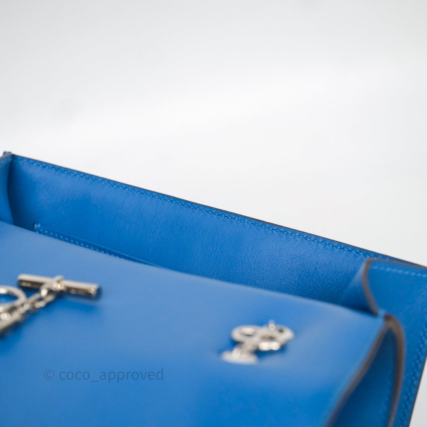 Hermès Catenina Bleu de Galice S7 Swift Palladium Hardware