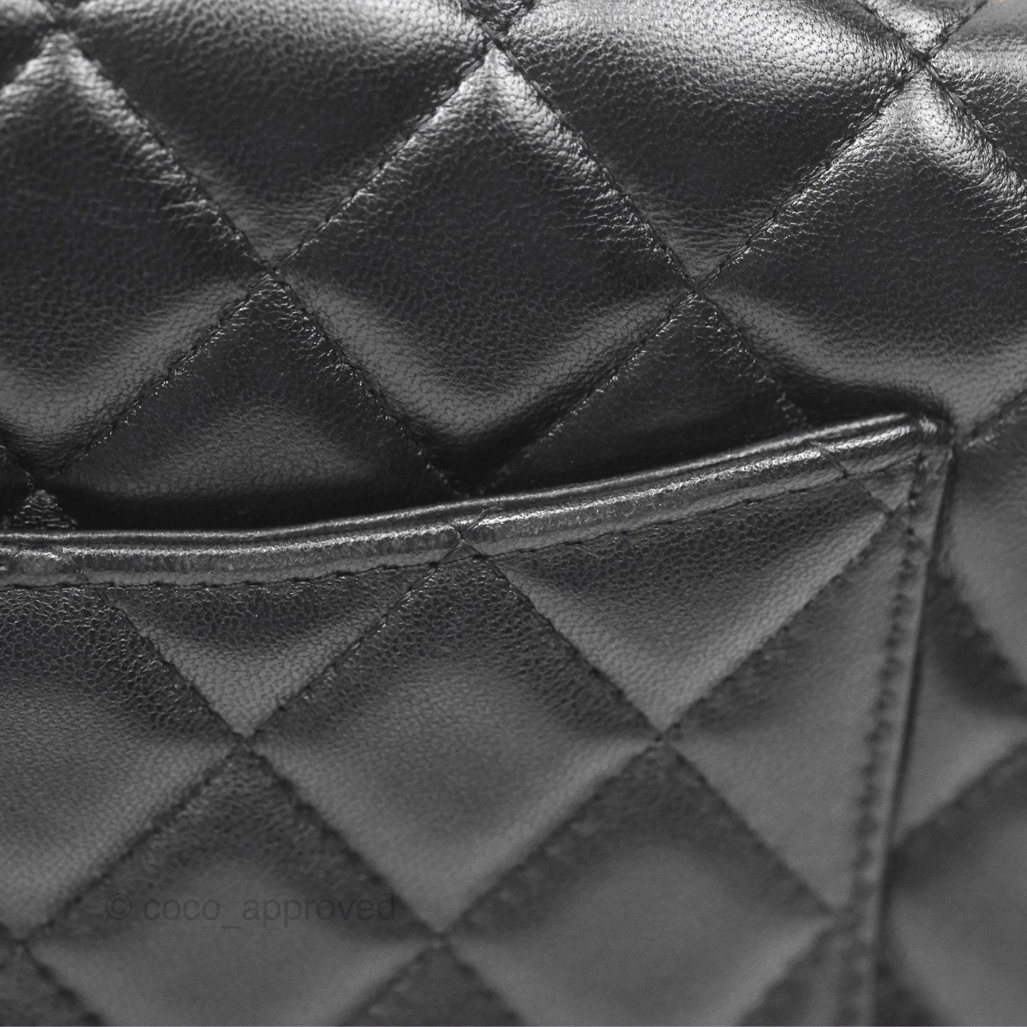 Chanel Mini Rectangular Flap Quilted Black Lambskin Gold Hardware