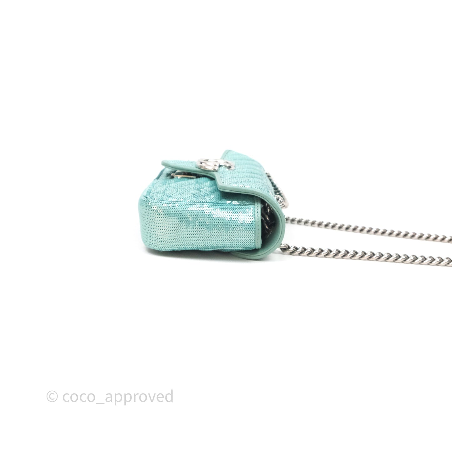 Gucci Mini Marmont Small Sequin Silver Hardware
