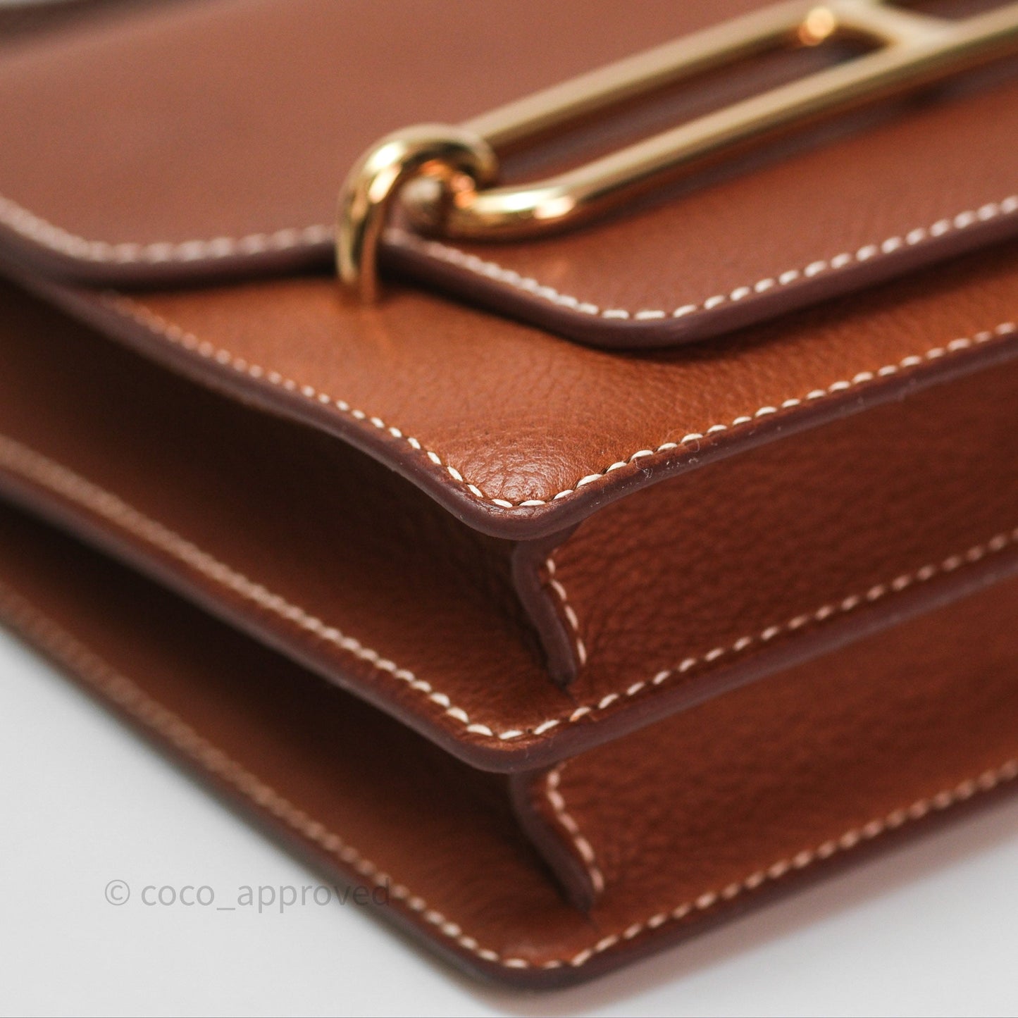 Hermès Roulis Mini Fauve 34 Barenia Gold Hardware