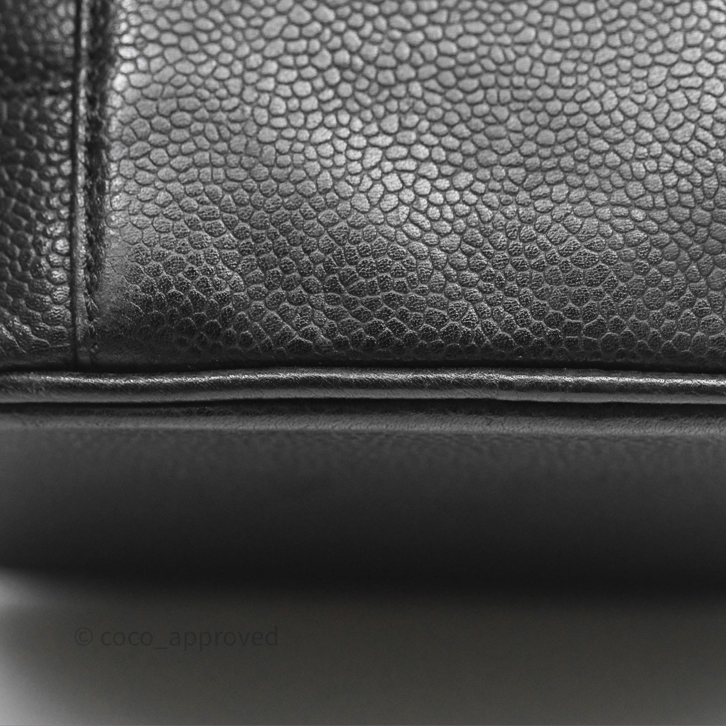Chanel Vintage Vanity Case Black Caviar Gold Hardware