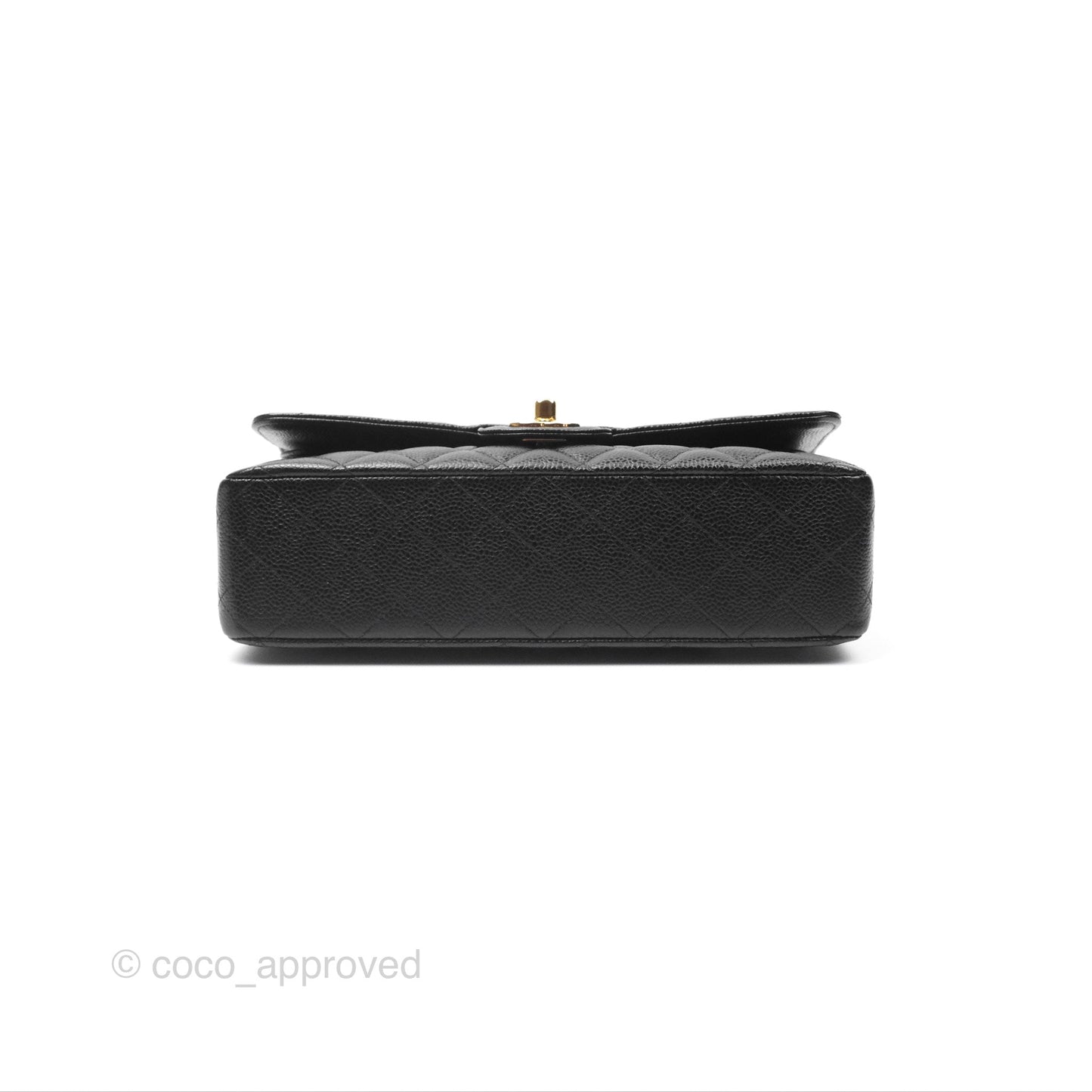 Chanel Classic M/L Medium Flap Quilted Black Caviar Gold Hardware