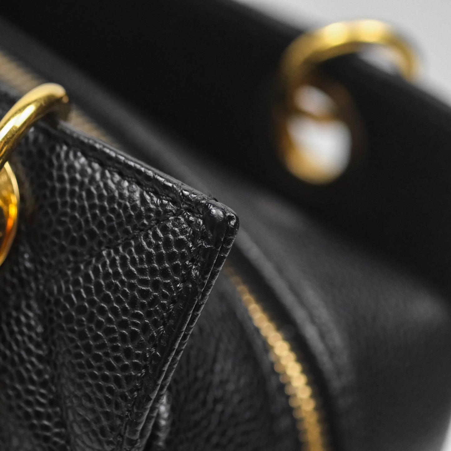 Chanel PTT Petite Timeless Shopping Tote Bag Black Caviar Gold Hardware