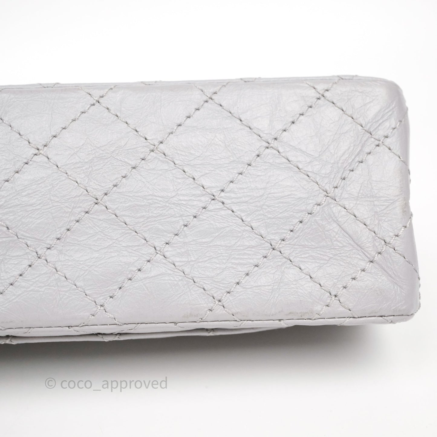 Chanel Mini Reissue 224 Grey Aged Calfskin Aged Gold Hardware