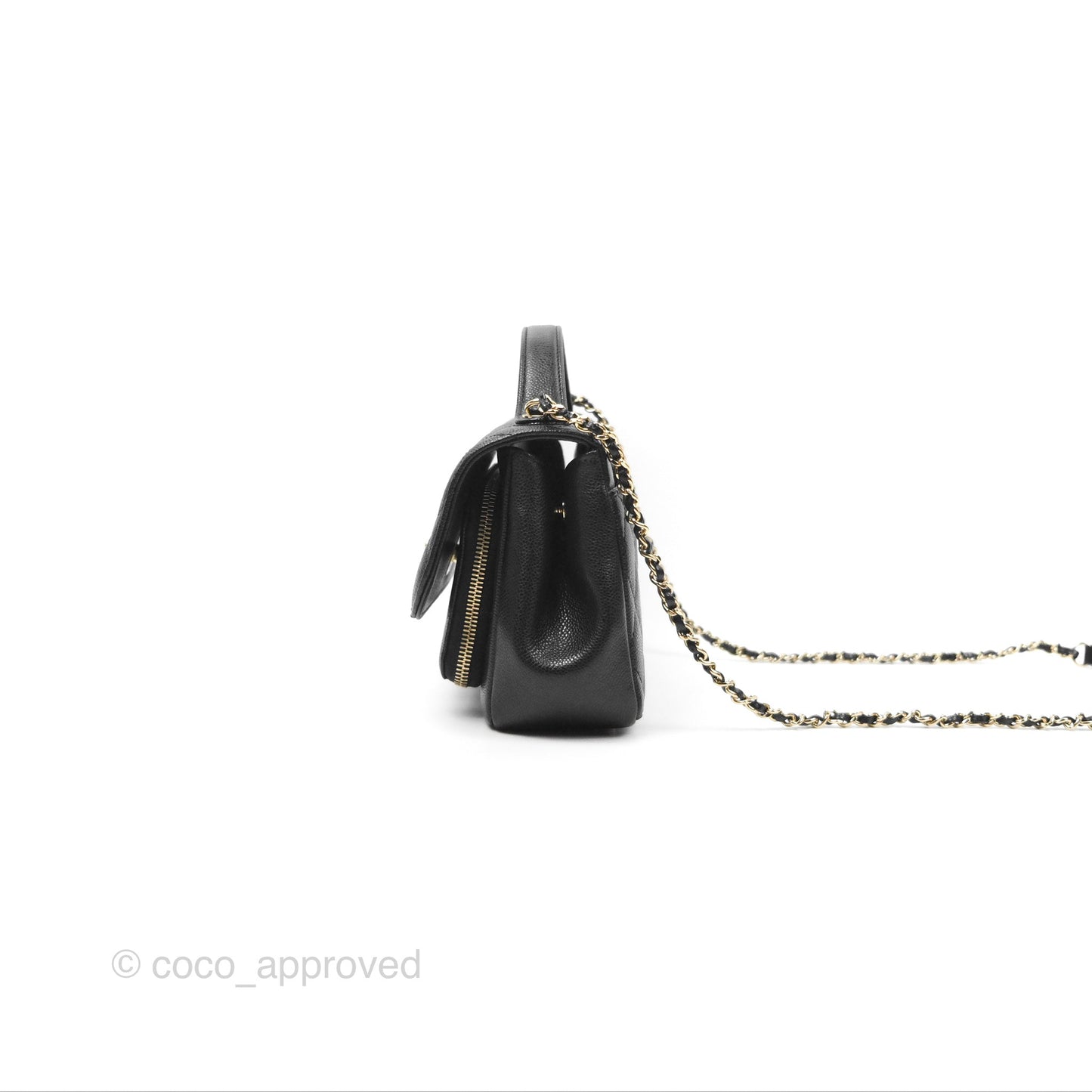 Chanel Quilted Small Business Affinity Flap Black Caviar Gold Hardware