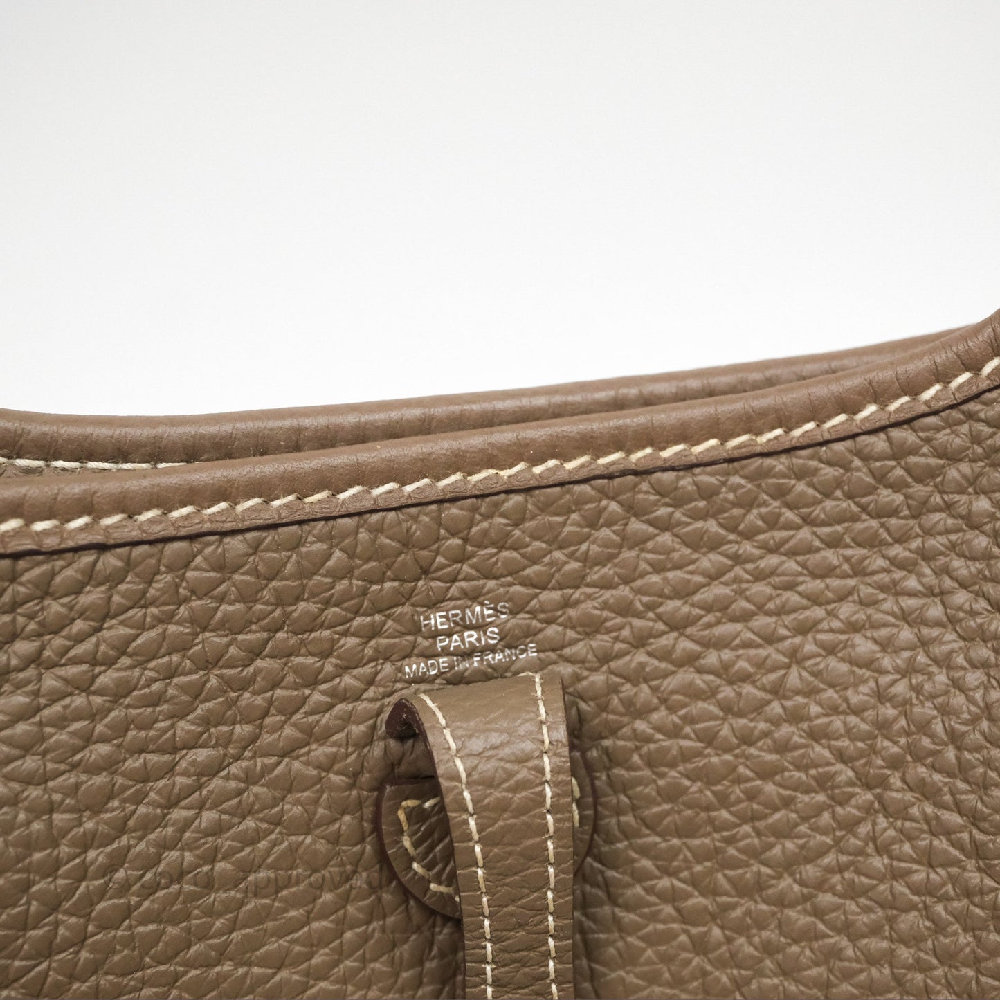Hermès Mini Evelyne 16 Etoupe Clemence Palladium Hardware