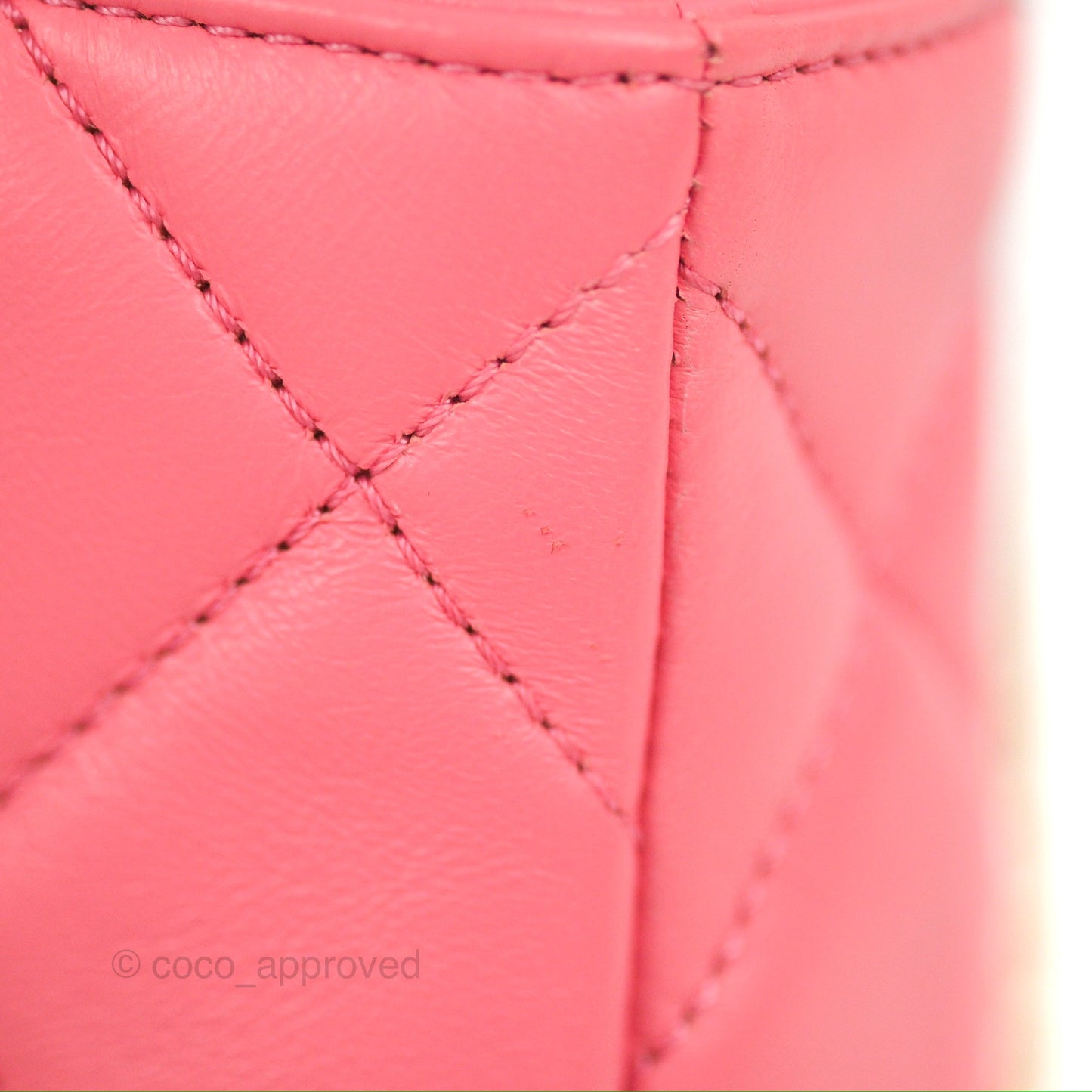 Chanel Quilted Pending CC Enamel Flap Pink Lambskin Aged Gold Hardware 22P