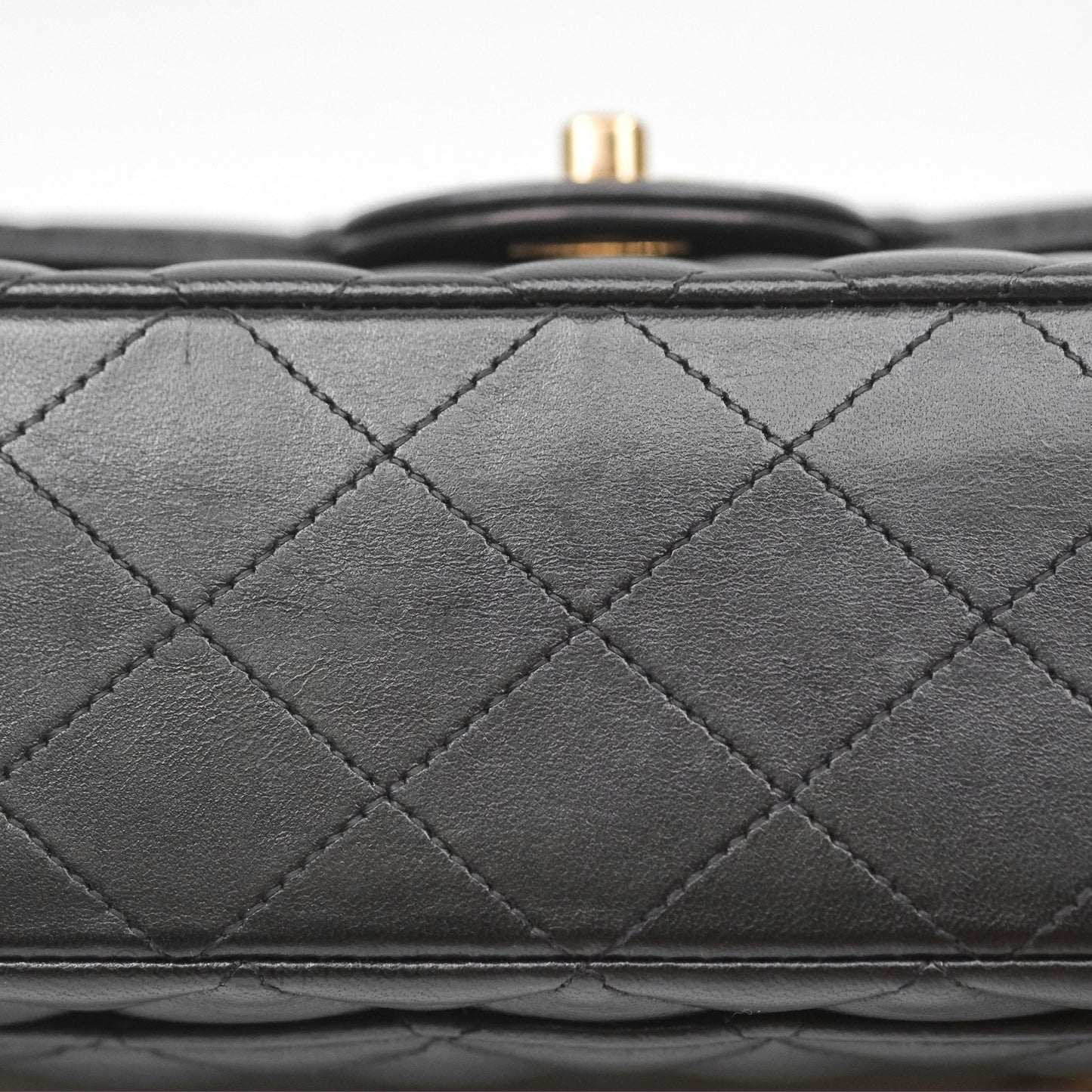 Chanel Small Classic Quilted Flap Black Lambskin Rose Gold Hardware