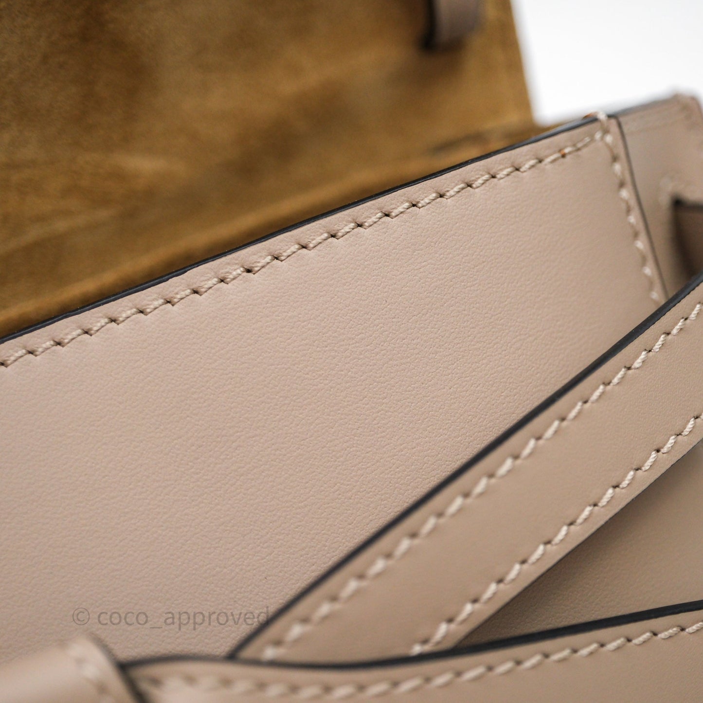 Loewe Mini Gate Dual Bag Beige Sand Soft Calfskin Jacquard Strap