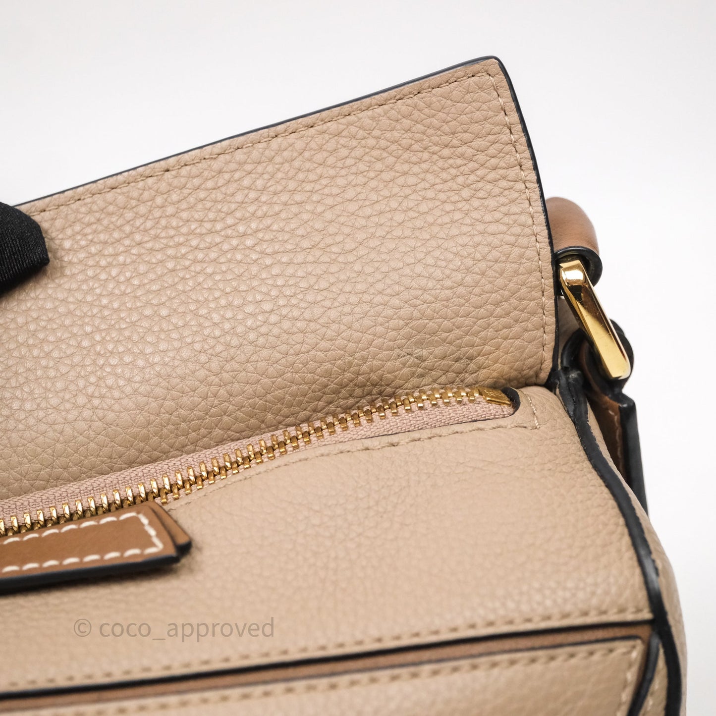 Loewe Small Puzzle Bag Sand Mink Grained Calfskin