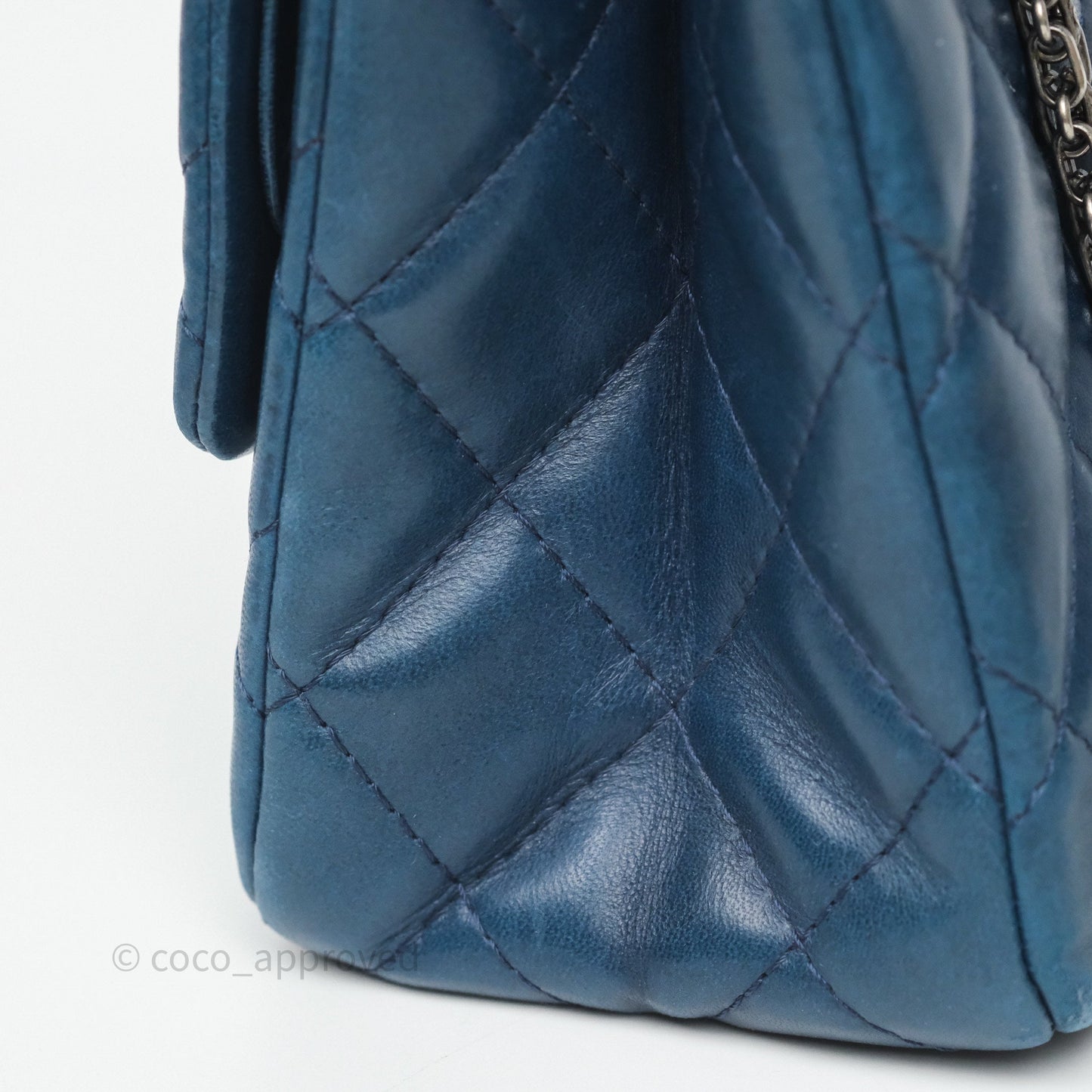 Chanel Reissue 227 Quilted Navy Lambskin Ruthenium Hardware