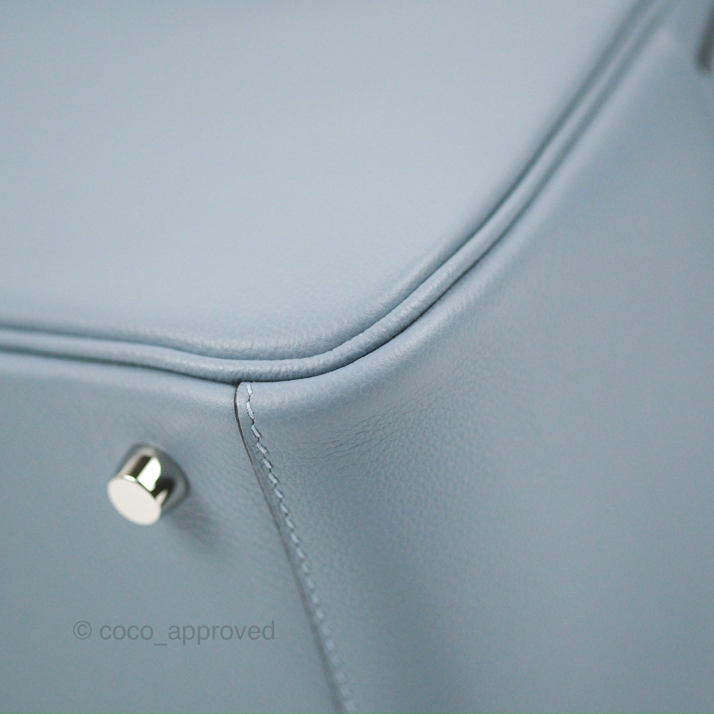 Hermès Lindy 26 Bleu Lin Evercolor Palladium Hardware